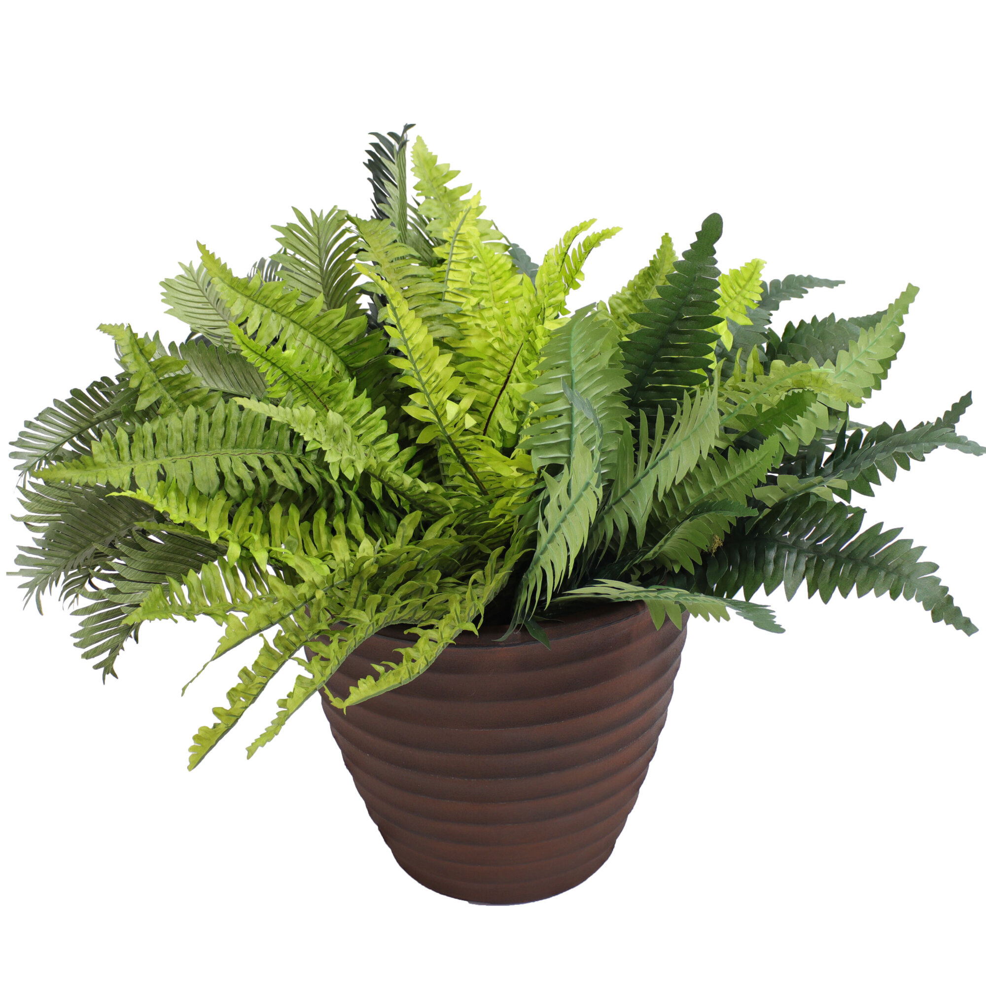Sunnydaze Decor, Outdoor Ribbed Planter - Rust - 13in., Material Resin, Model# DG-455
