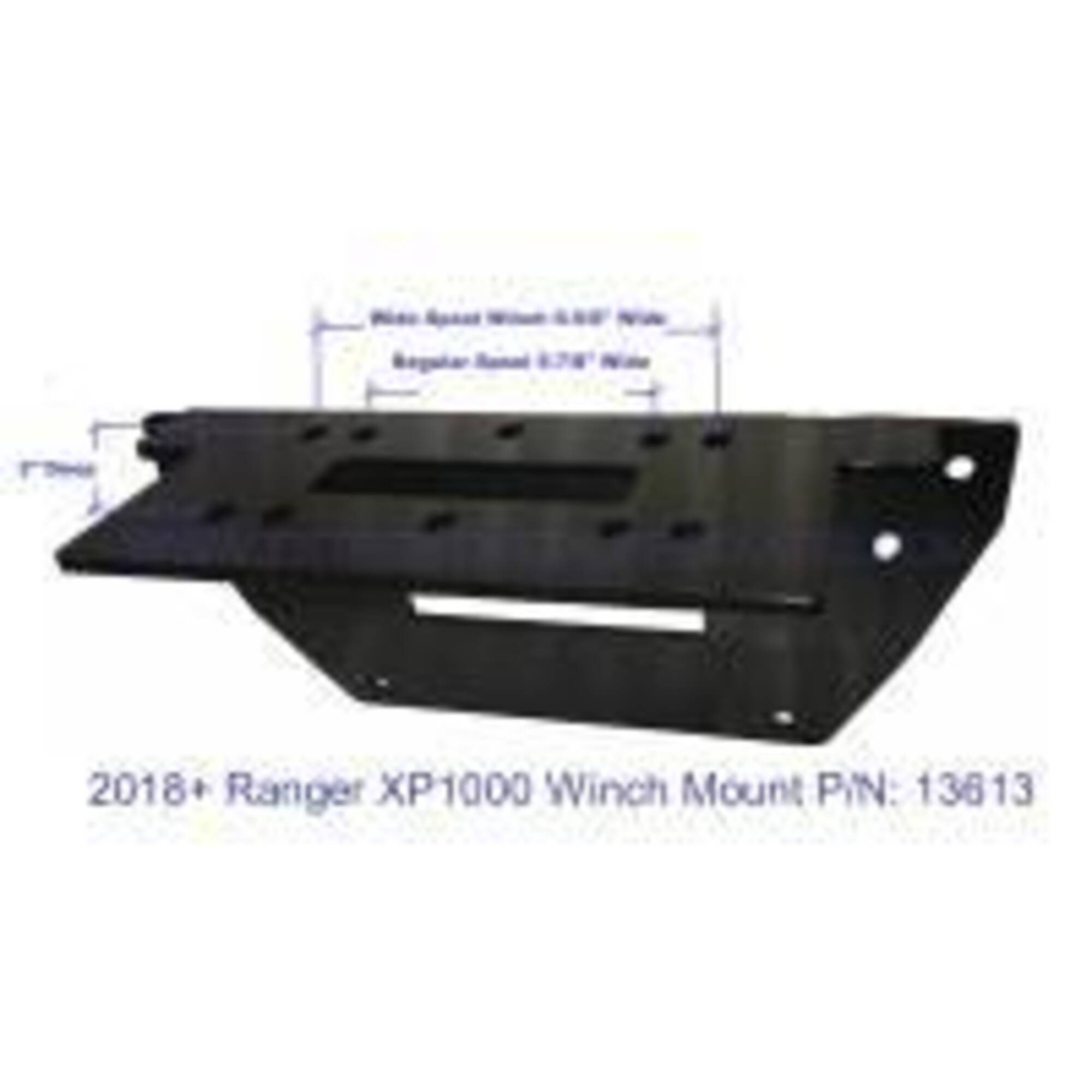 Extreme Metal Products, Polaris Ranger XP1000 Winch Mounting Plate, Model# 13613