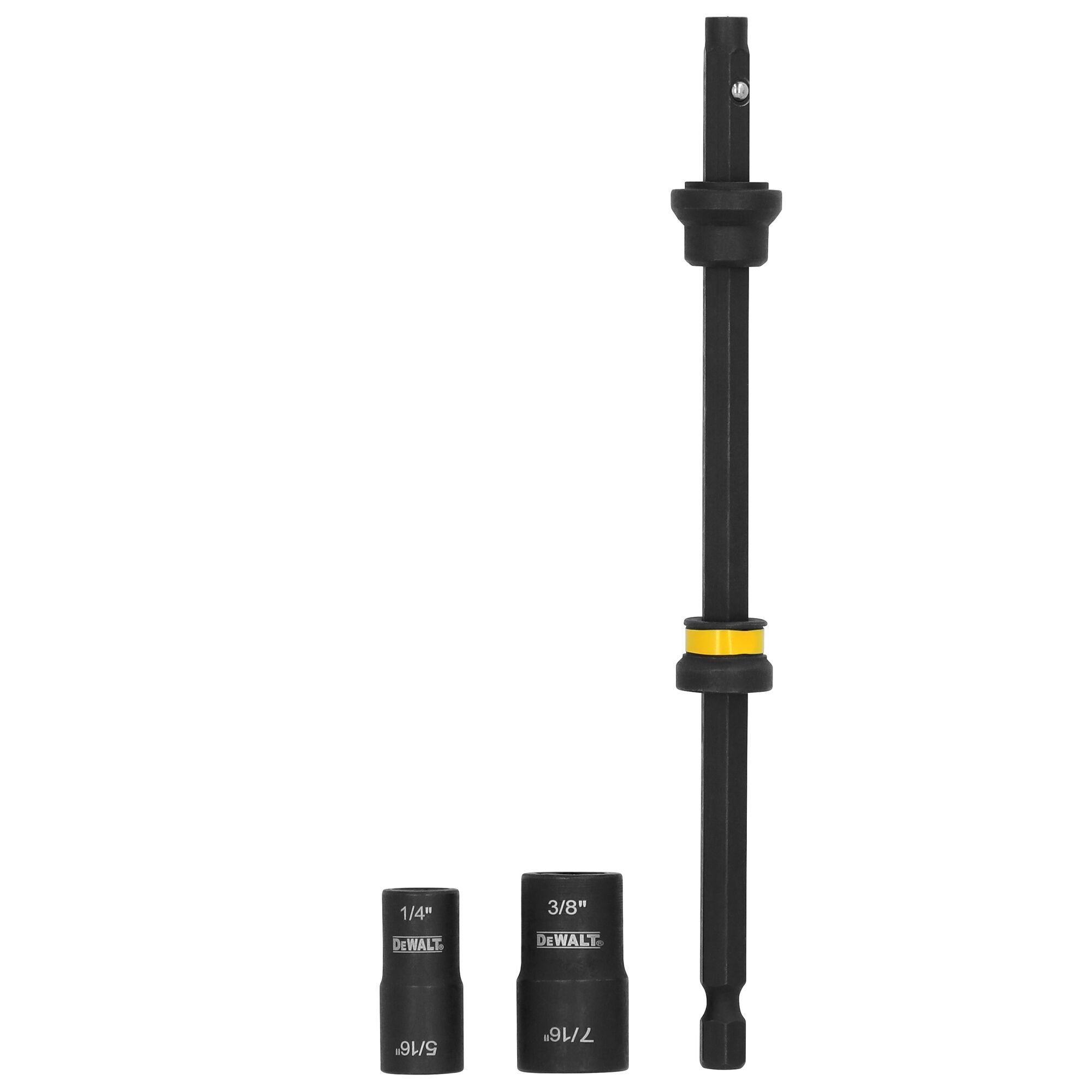 DEWALT 1/4in. + 5/16in. Socket with 6in. Extension, Model# DWADENDEXT-2