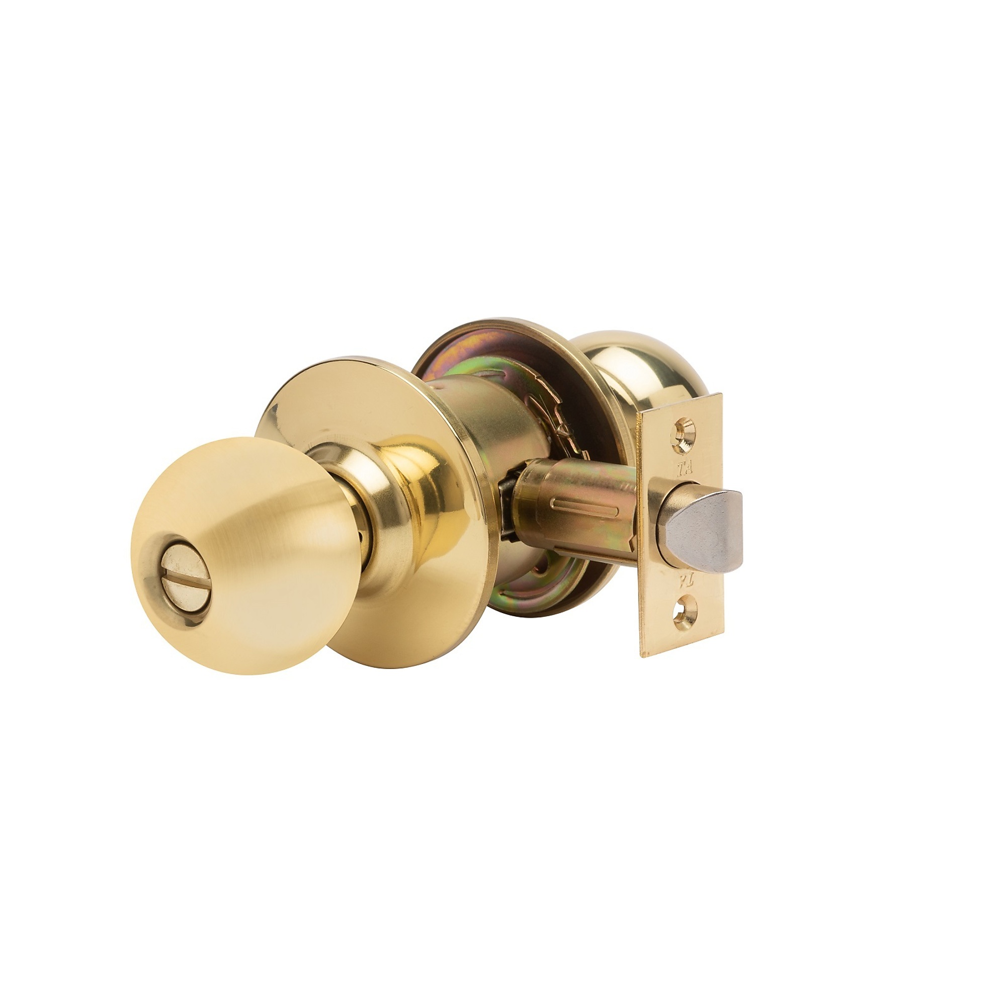 Trans Atlantic SVB Series Grade 2 Privacy Bed/Bath Door Knob — Bright Brass, Model# DL-SVB40-US3