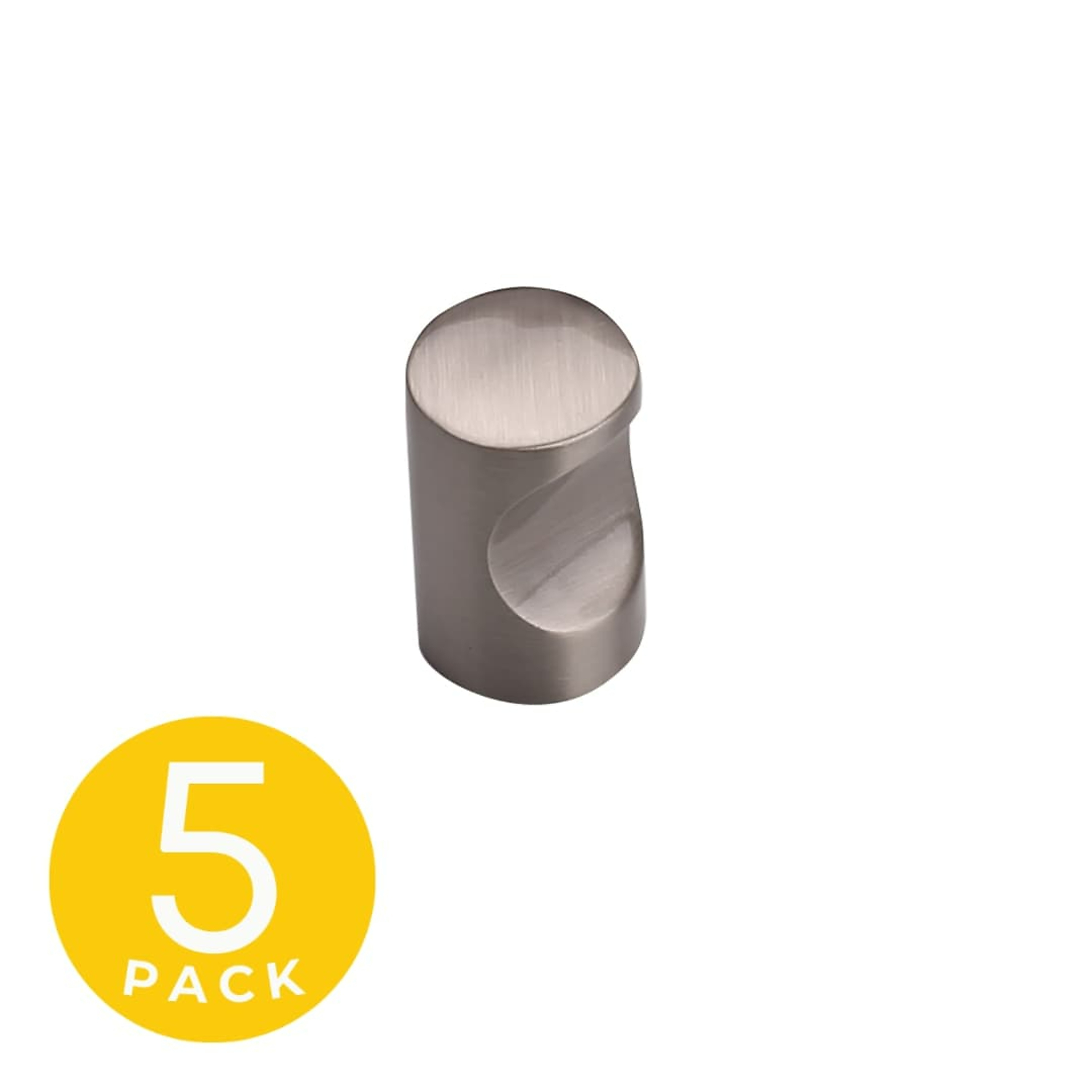 Sapphire Lunar Series Modern Satin Nickel Round Cabinet Knob — 1in., 5-Pack, Model# SP-1227-K-SN-5