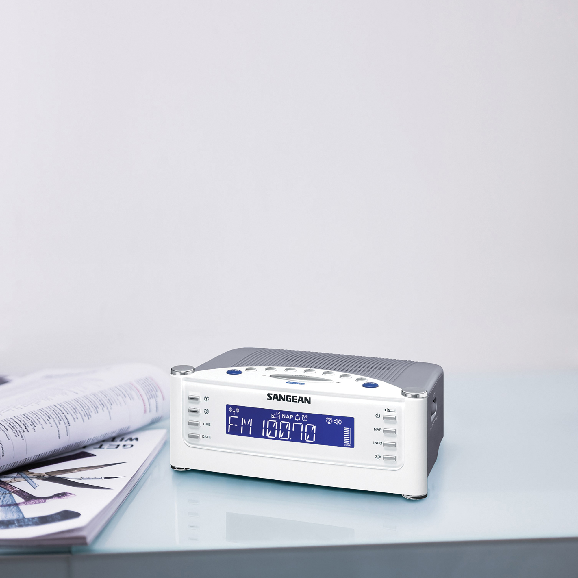 Sangean, AM/FM Atomic Clock Radio with LCD Display, Model RCR22