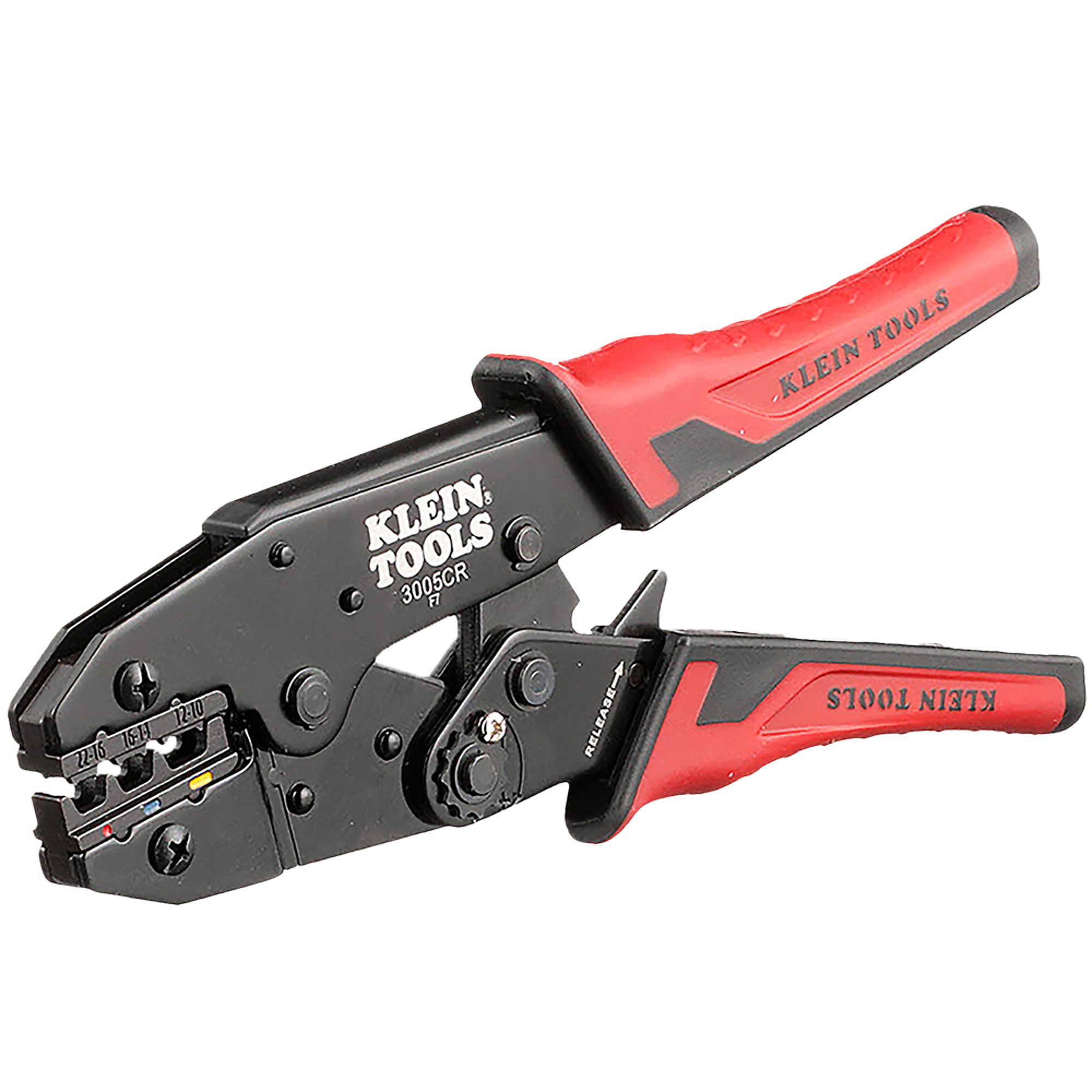 Klein Tools Ratcheting Crimper, 10–22 AWG, Model# 3005CR