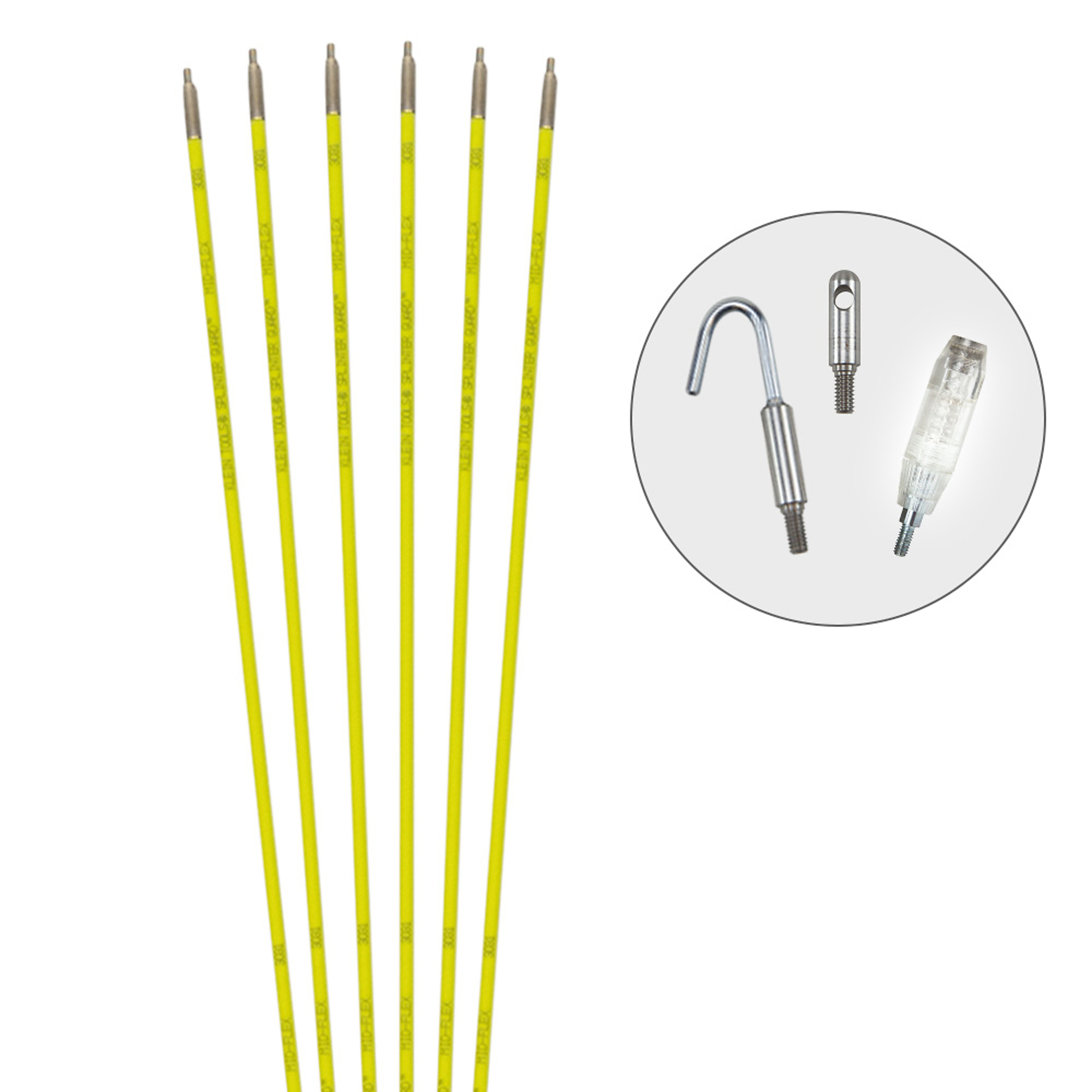 Klein Tools, Mid Flex Glow Rod, 30ft., Tape Length 360 in, Tape Diameter 3/16 in, Stick (qty.) 6 Model# 56430
