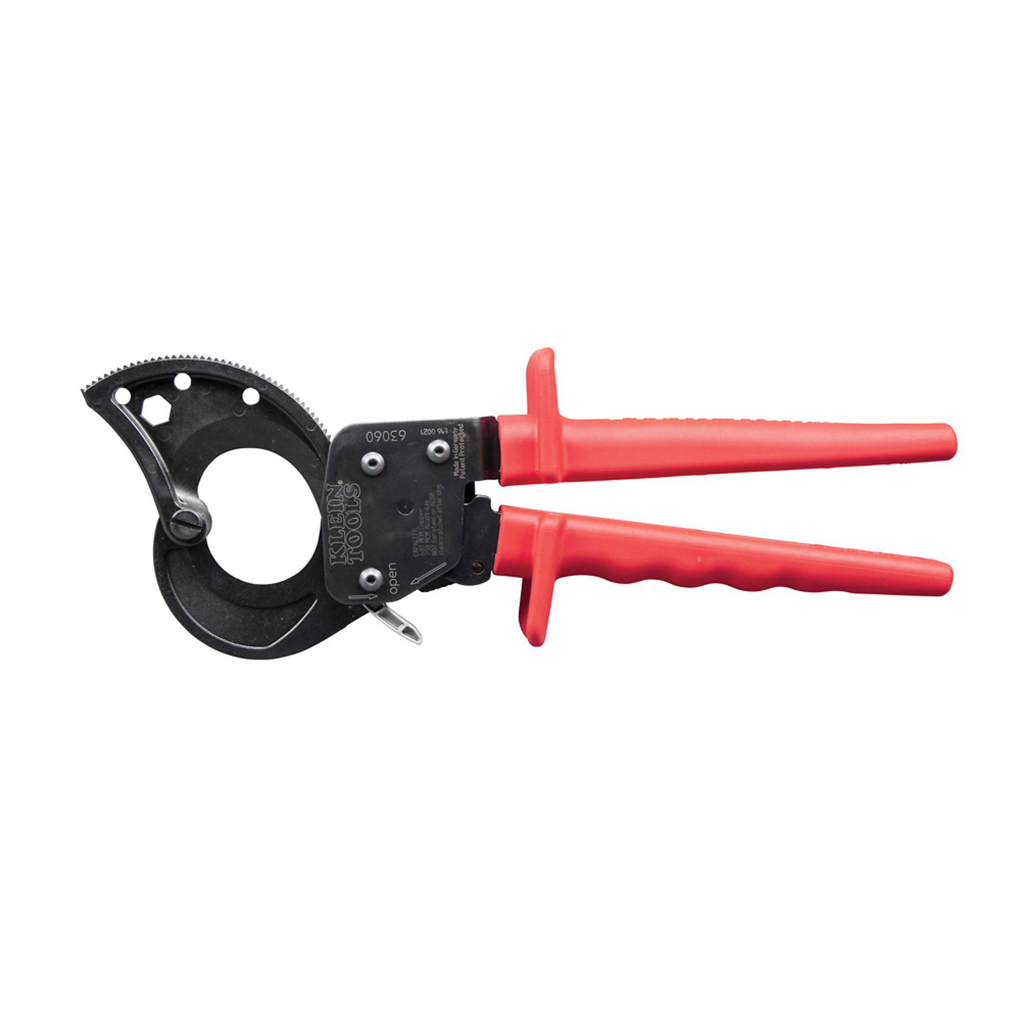 Klein Tools Ratcheting Cable Cutter, Cuts up to 600 MCM Copper/750 MCM Aluminum, Model# 63060