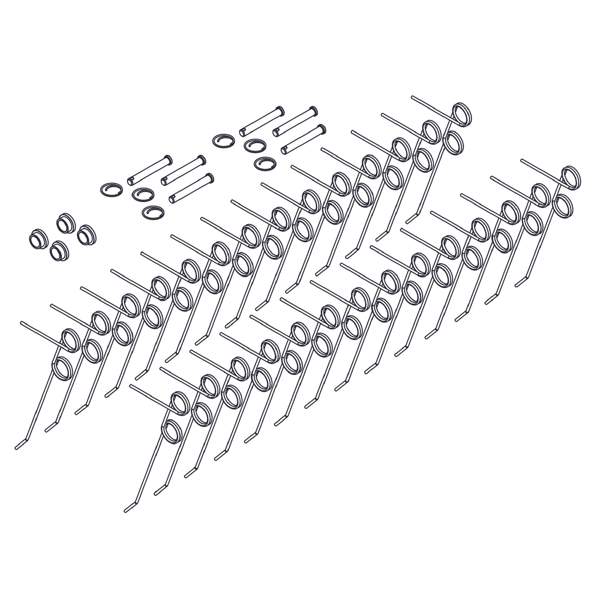 JRCO, 60in. TINE RAKE TUNE UP KIT, Operating Width 60 in, Model# 1160.JRC