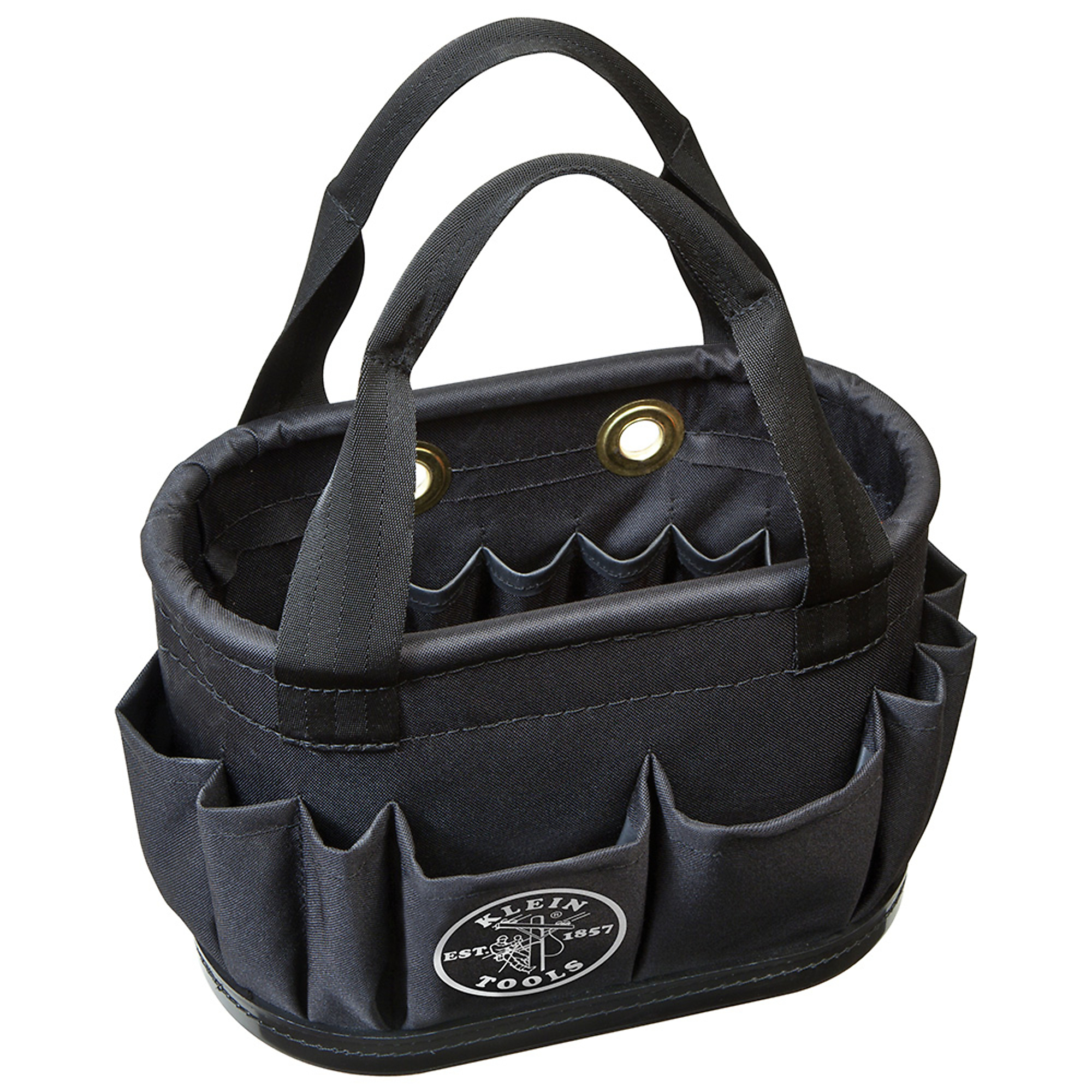 Klein Tools Hard-Body 29-Pocket Aerial Bucket, Black, Polyester, Model# 5144BHB14OS