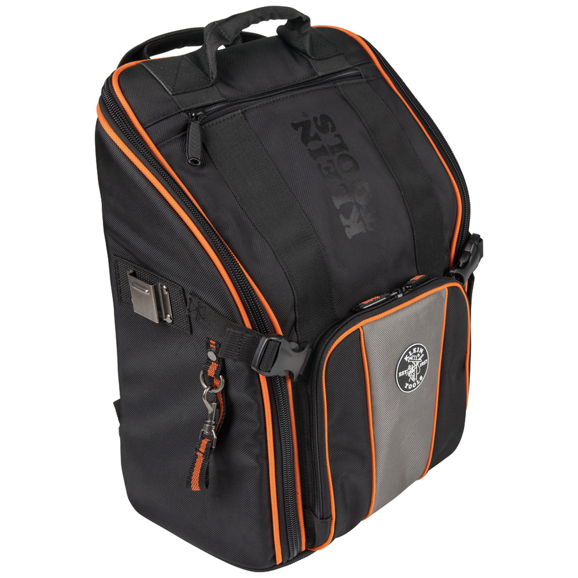 Klein Tools, Tradesman Pro Tool Bag Backpack, 21 Pockets, Color Multi, Pockets (qty.) 21 Material Nylon, Model# 55482