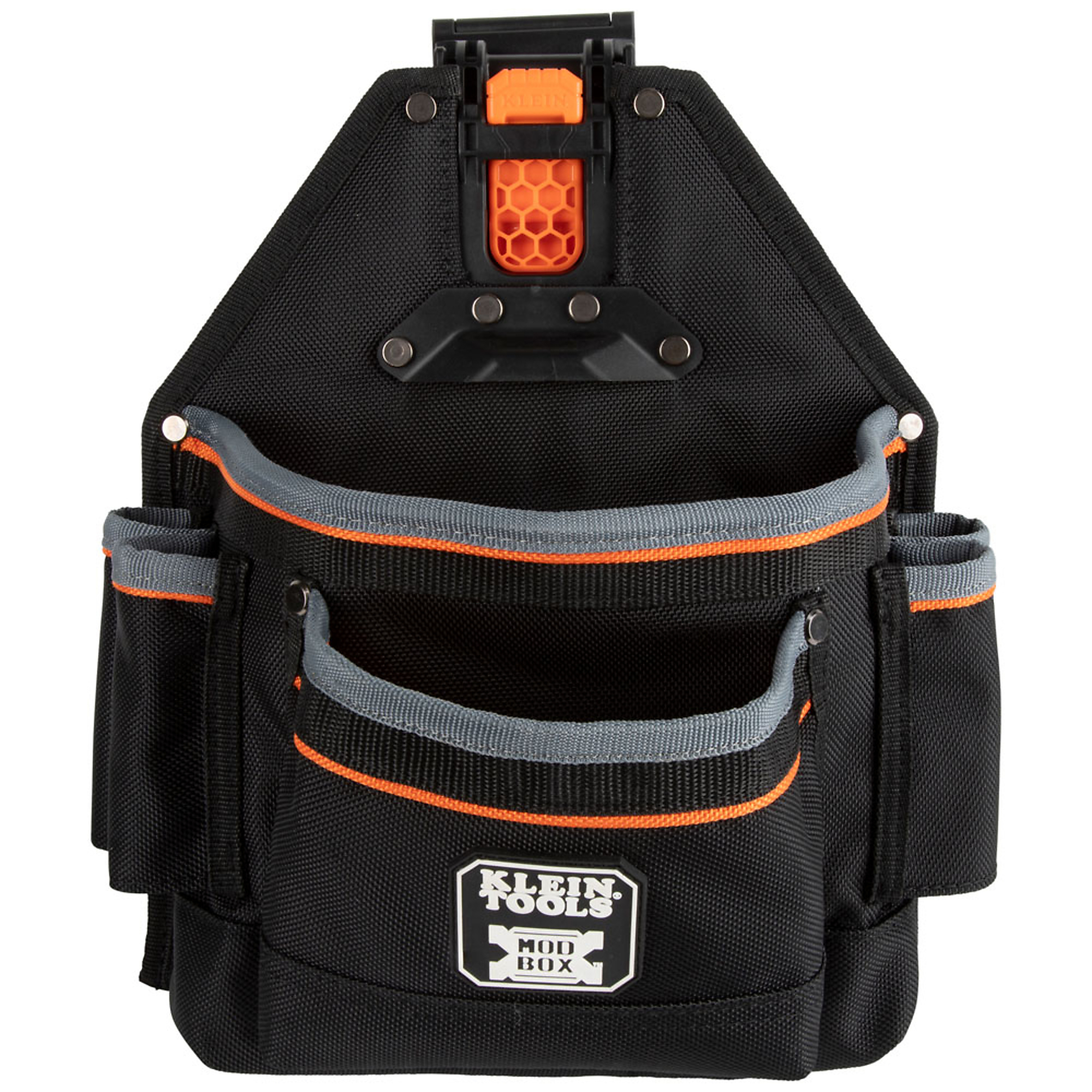 Klein Tools, MODbox 9 Pocket Tool and Parts Pouch, Color Black, Pockets (qty.) 9 Material Nylon, Model# 55835MB