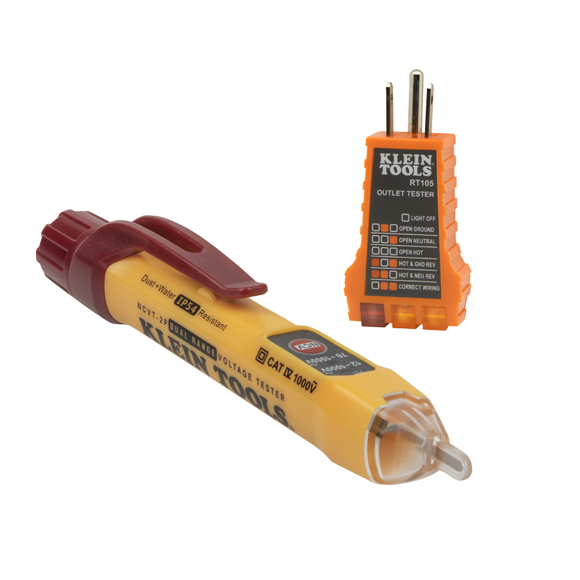 Klein Tools, Dual Range NCVT with Receptacle Tester Test Kit, Model# NCVT2PKIT