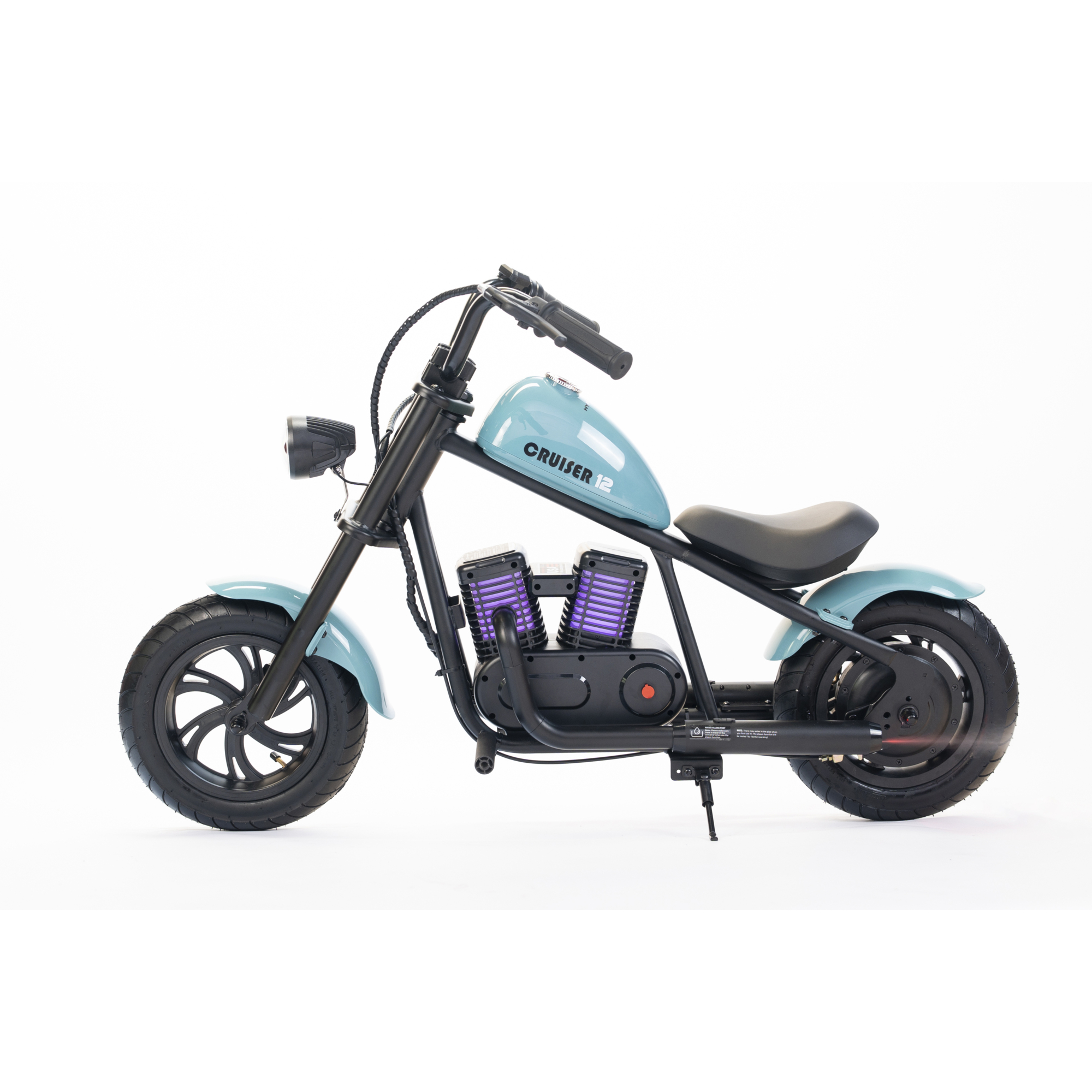 HYPER GOGO, Electric Motorcycle Kid Cruiser 12 Plus, Max. Speed 10 MPH,  Weight Capacity 145 lb, Model# EL-MB03P BLUE