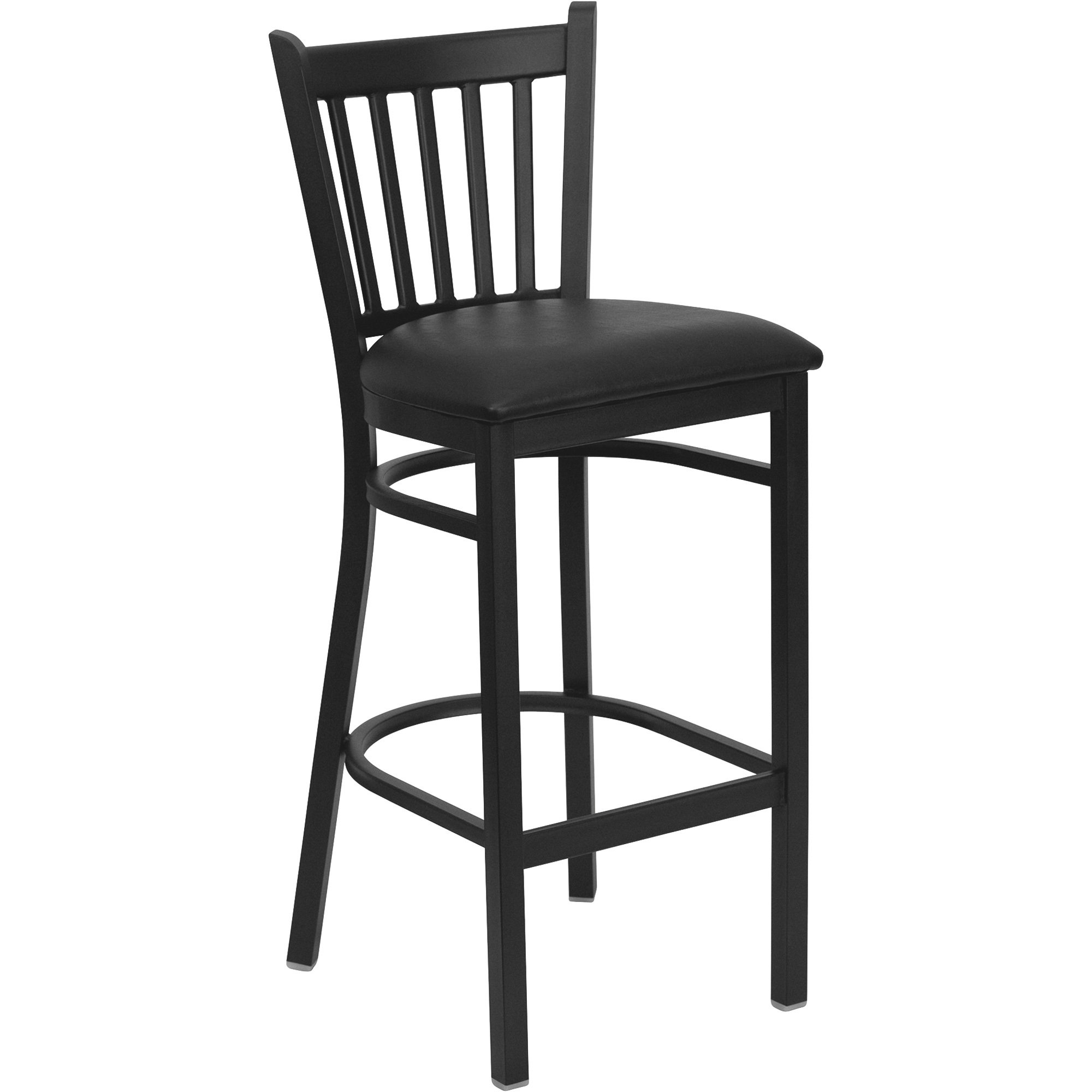 Flash Furniture Metal Stool with Vertical Back