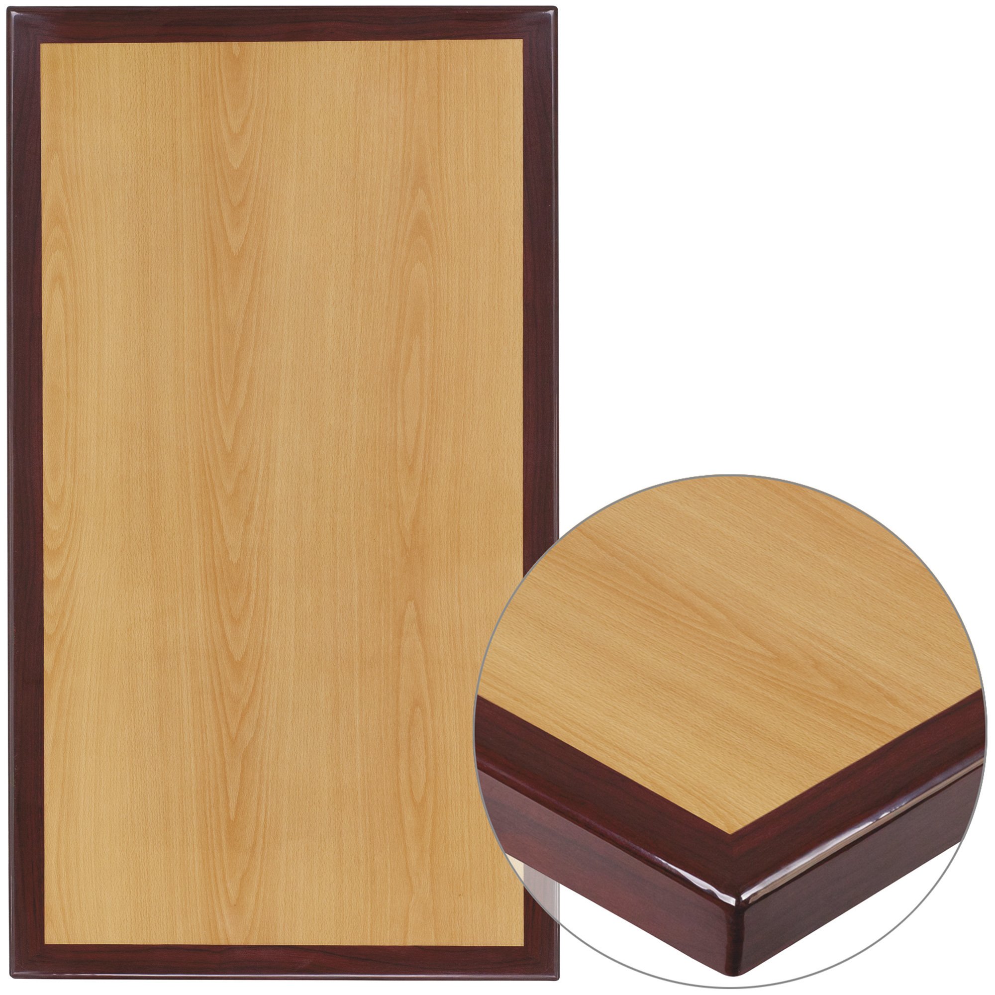 Flash Furniture 2-Tone Resin Tabletop — Cherry/Mahogany