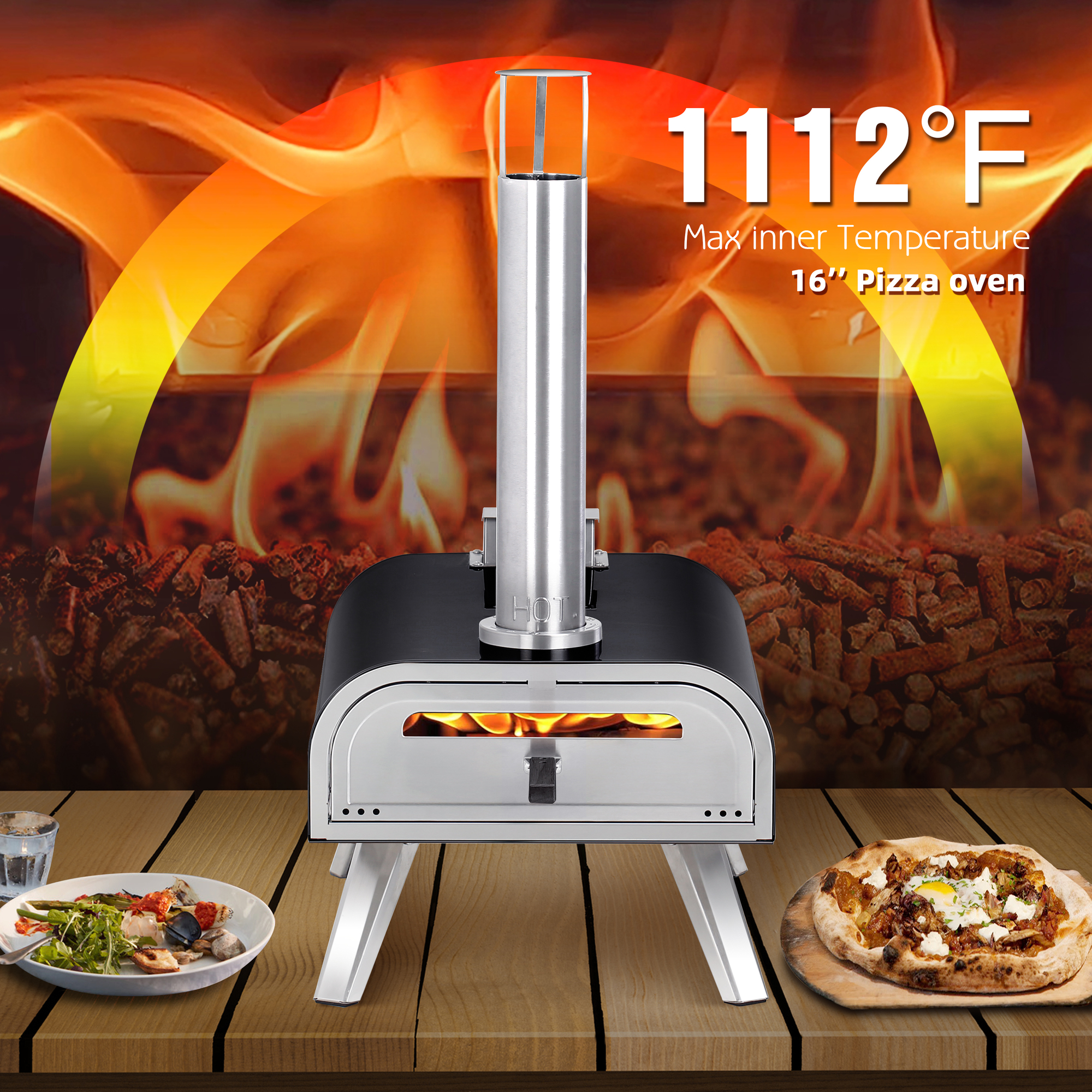 Big Horn, 16in. Pellet Pizza Oven, Model# SRPG23001B | Northern Tool