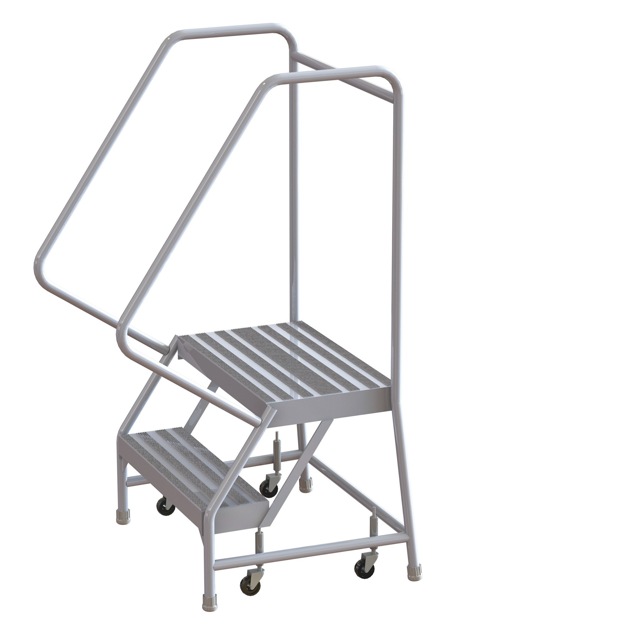 Tri-Arc Aluminum Rolling Ladder with with Rails