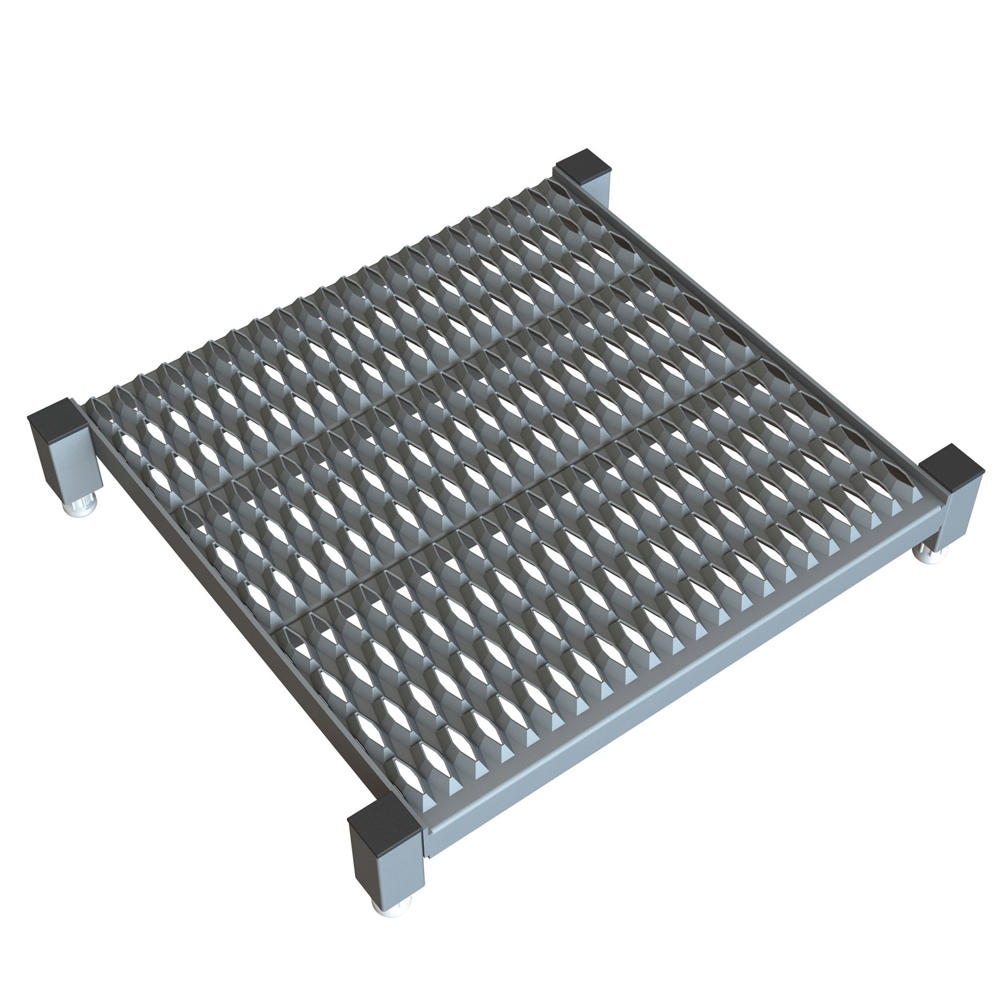 Tri-Arc Steel Work Platform with Adjustable Height — Gray, 800-Lb. Capacity