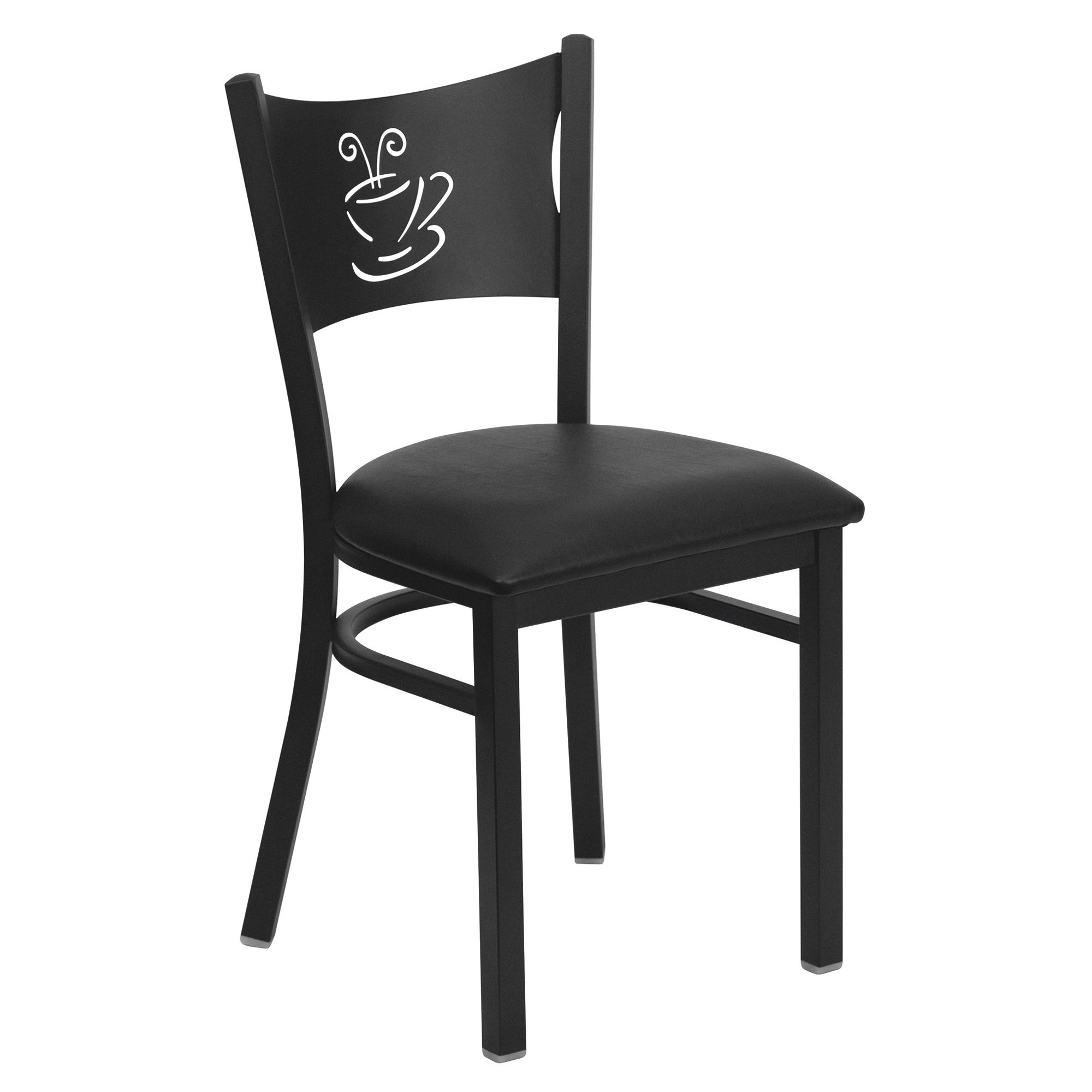 Flash Furniture Metal Chair with Coffee Cup Cutout