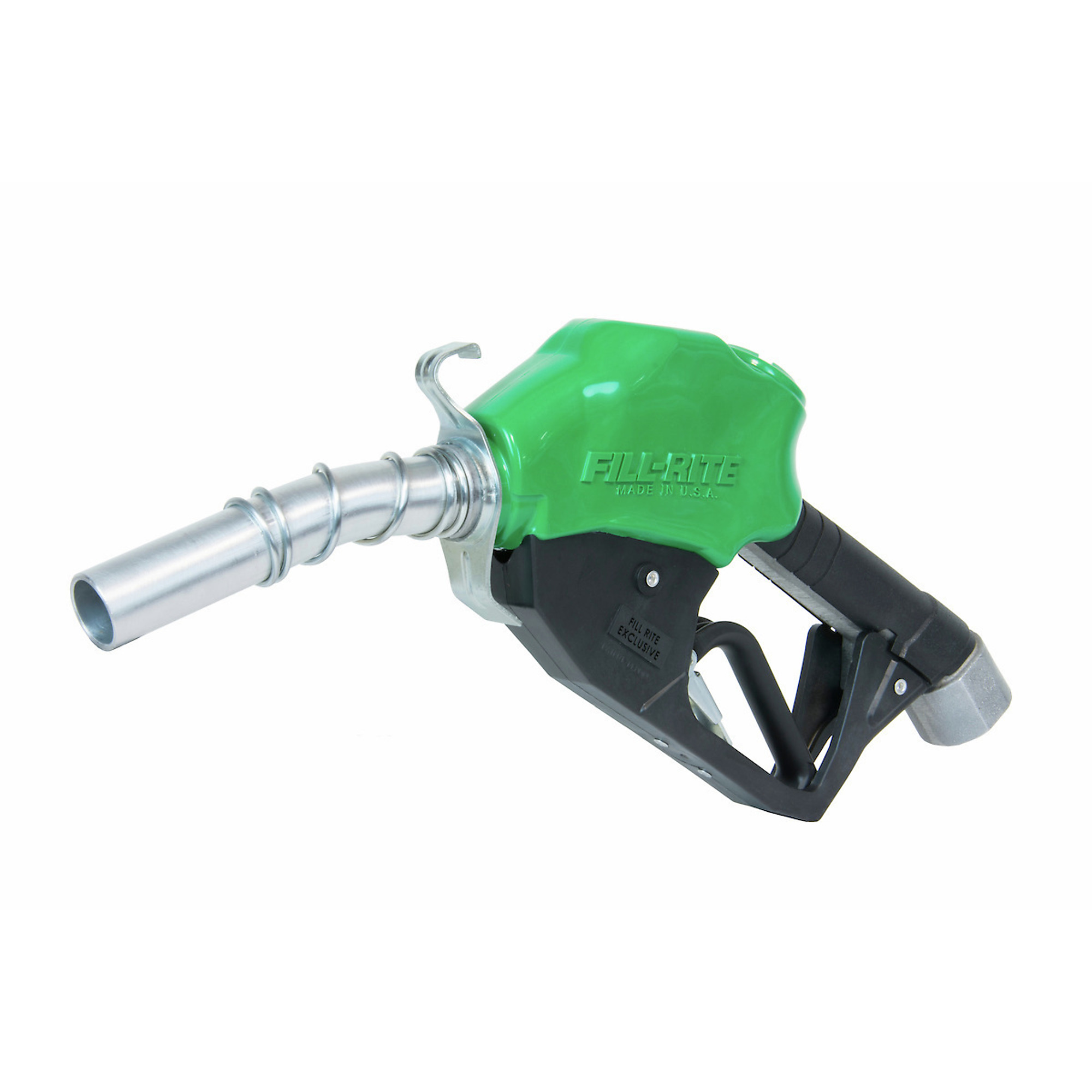 Fill-Rite, 1in. Automatic Diesel Spout Nozzle (Green), Inlet Port 1 in, Outlet Port 1-1/8 in, Model# N100DAU12G