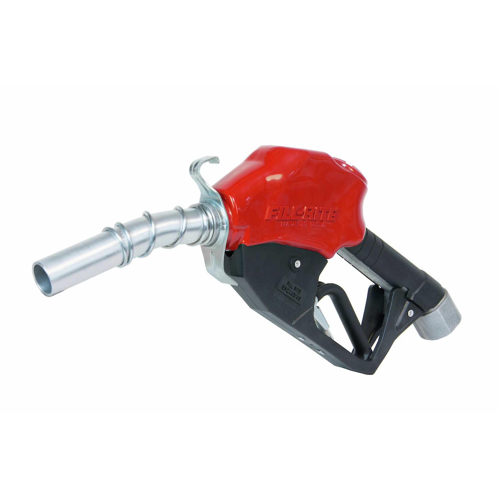 Fill-Rite, 1in. Automatic Diesel Spout Nozzle (Red), Inlet Port 1 in, Outlet Port 1-1/8 in, Model# N100DAU12
