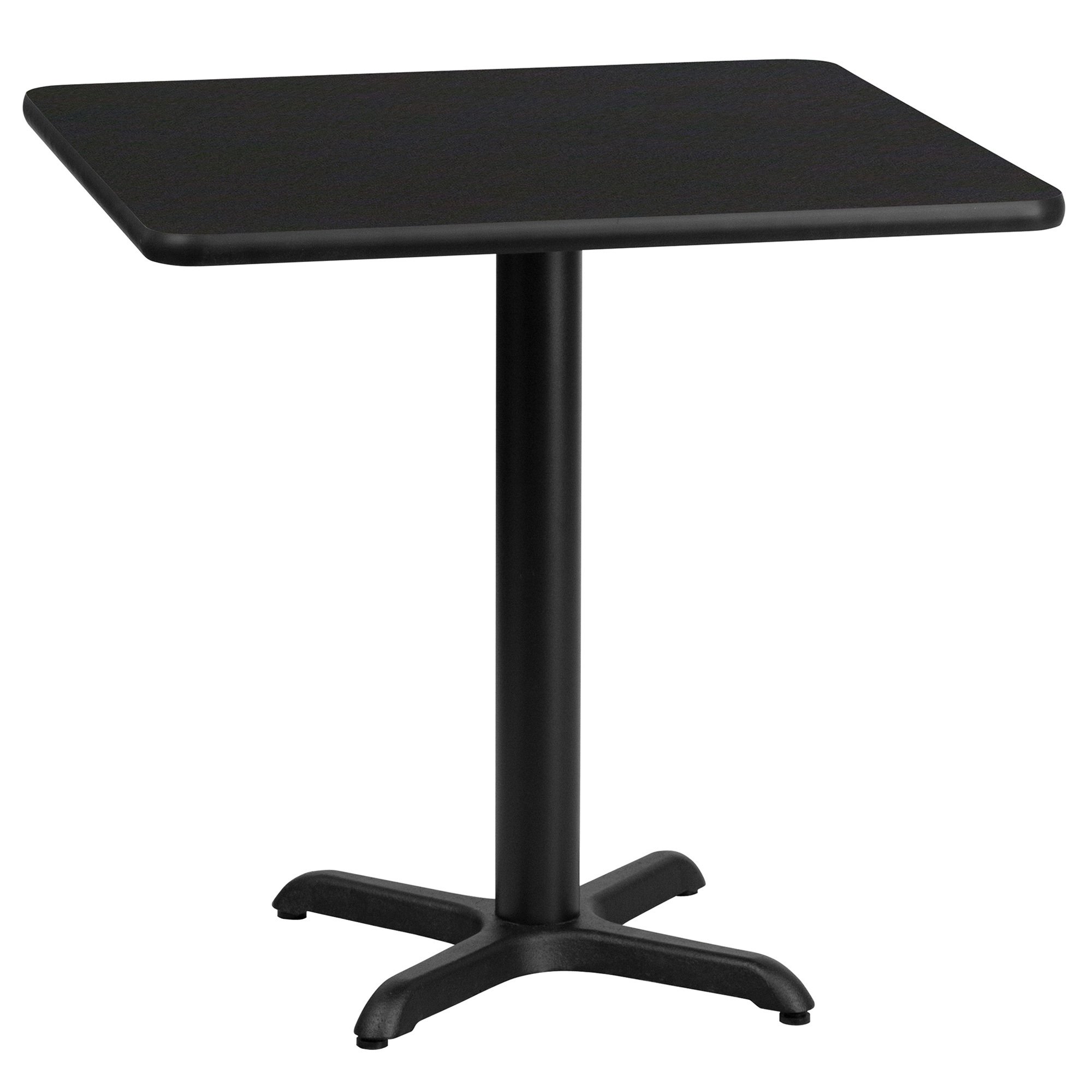 Flash Furniture Square Table with Laminate Top and Cast Iron Base — Reversible Top