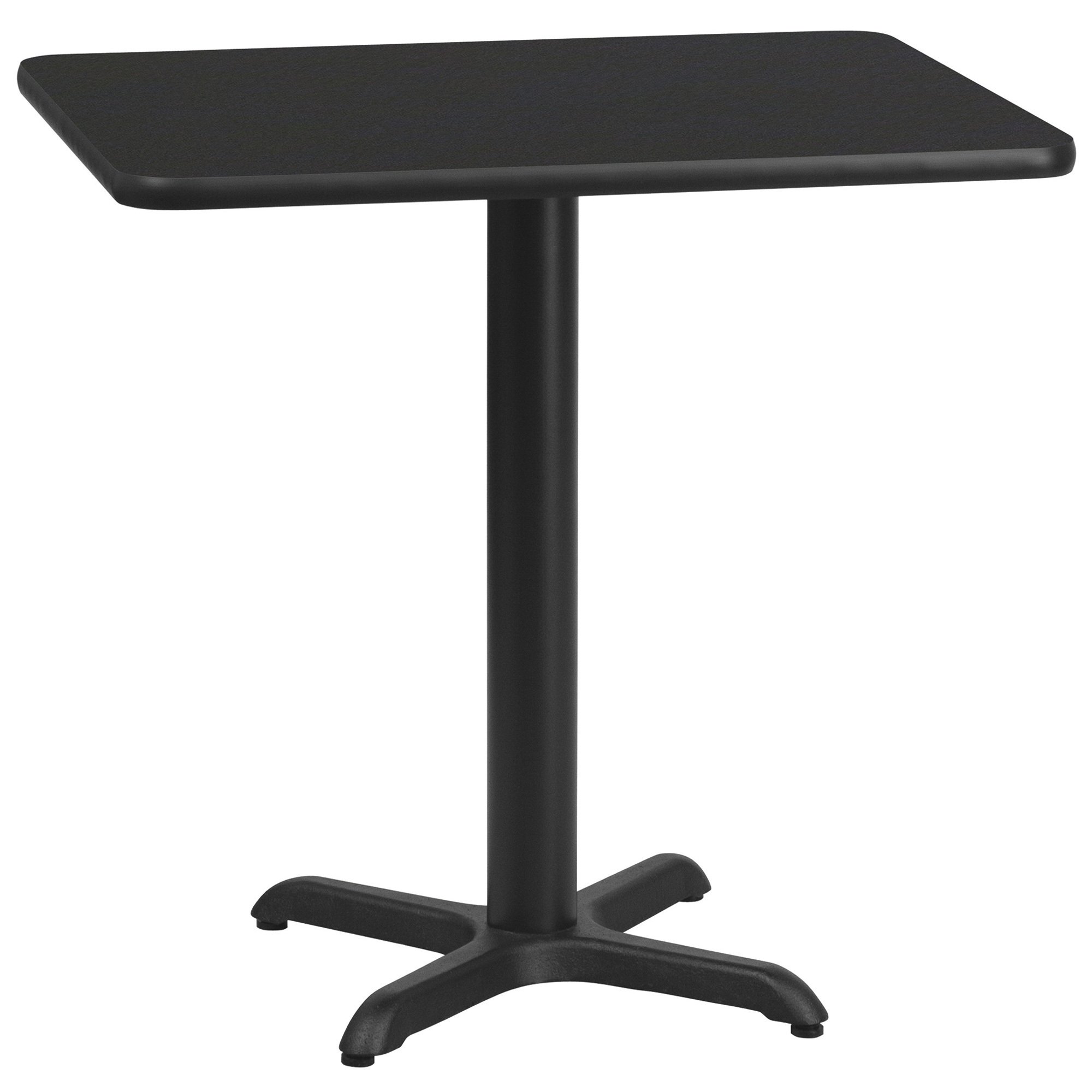 Flash Furniture Rectangular Table with Laminate Top and Cast Iron Base — Reversible Top