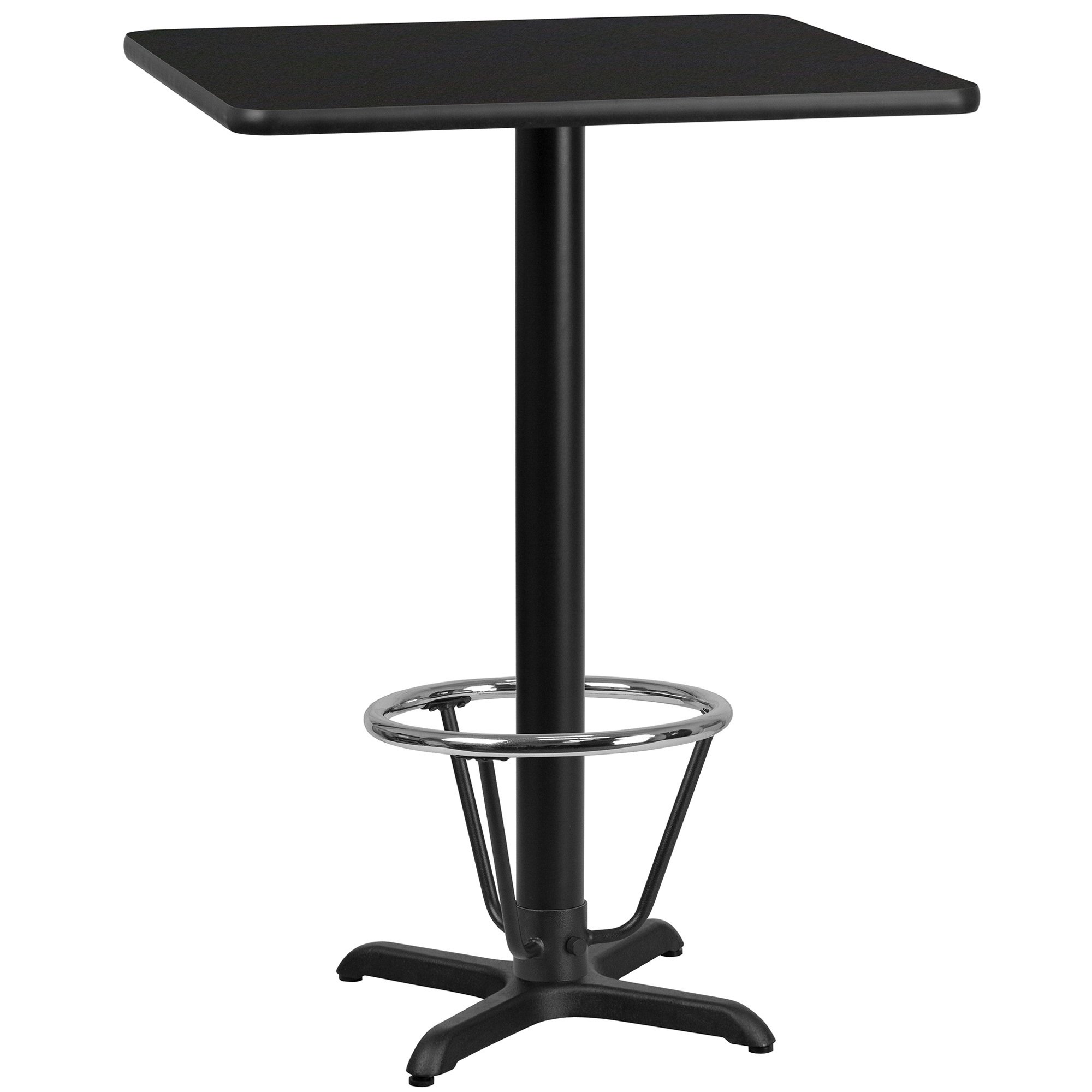 Flash Furniture Square Bar Height Laminate Table with Cast Iron Base