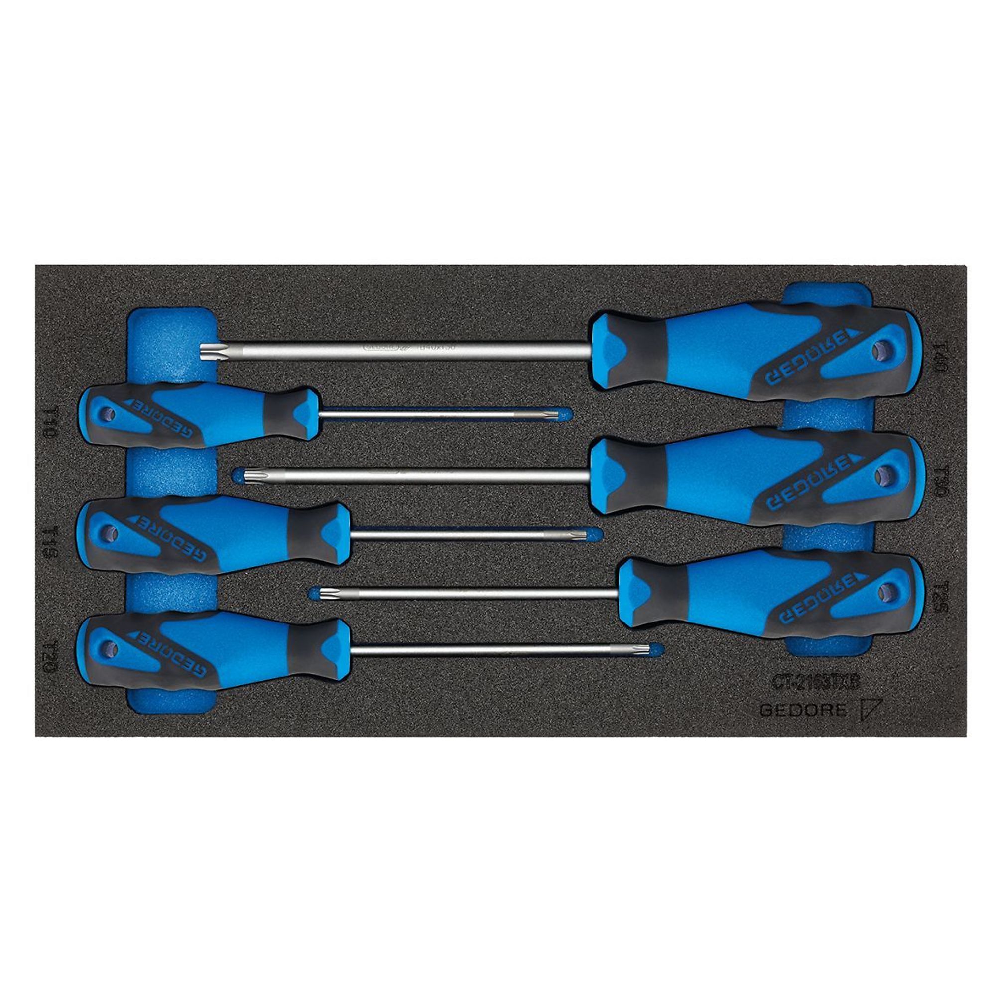 Gedore, TXB Screwdriver set in 1/3 Check-Tool-Module, Drive Type Other ...