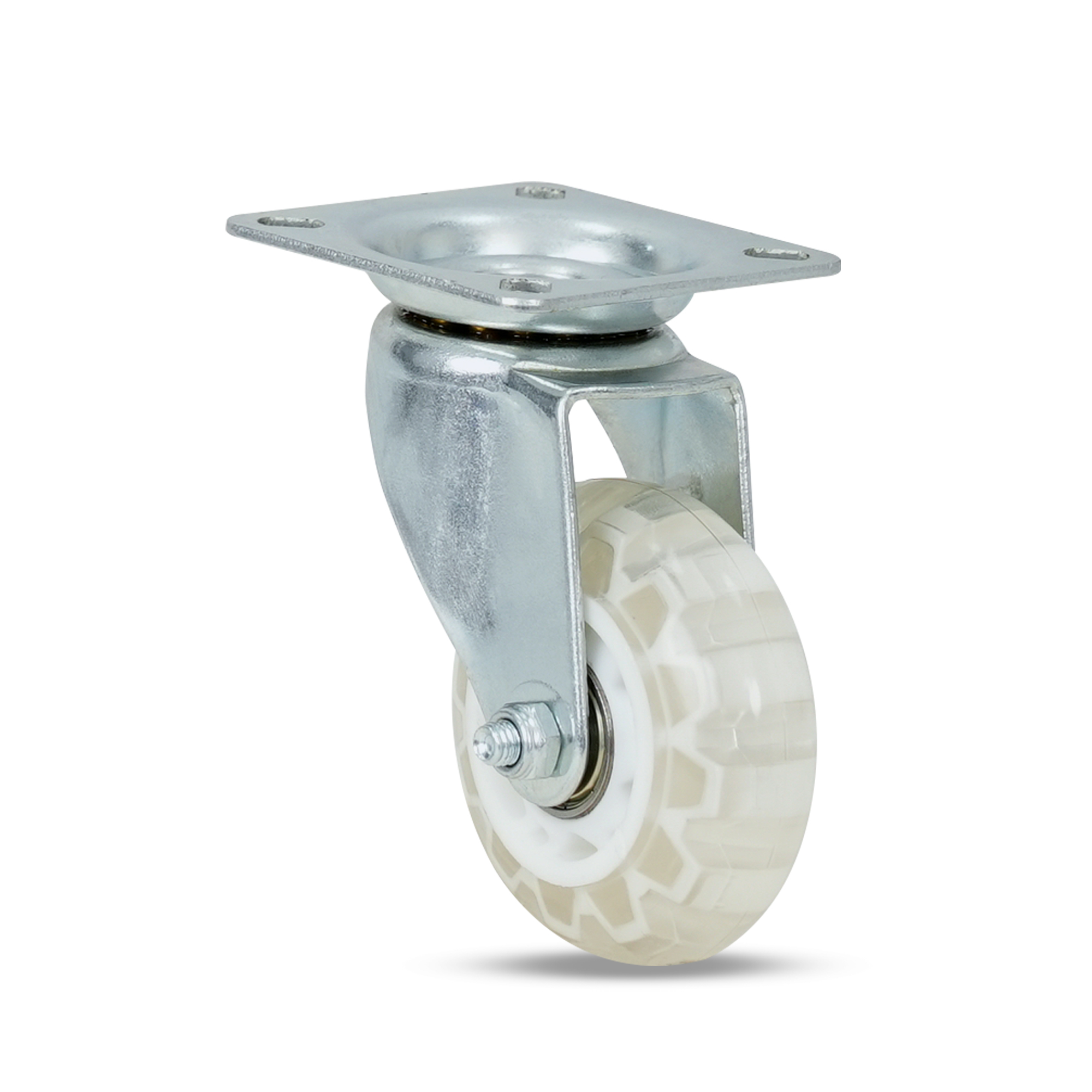 Klutch 2.5in. Polyurethane Skate Swivel Caster, 110-Lb. Capacity, Nonmarking Wheel