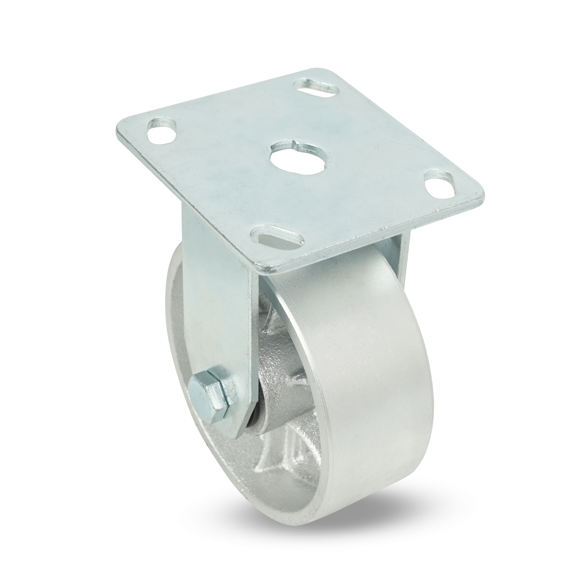 Klutch 5in. Steel Rigid Caster, 800-Lb. Capacity