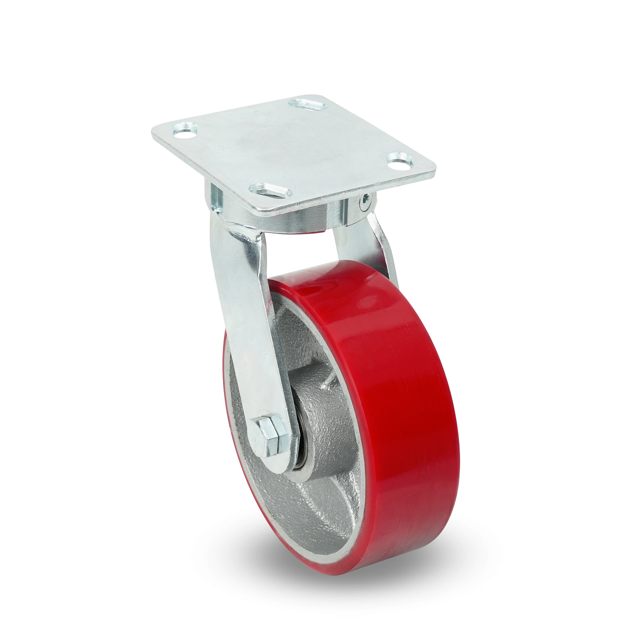 Klutch 6in. Kingpinless Polyurethane Swivel Caster, 1500-Lb. Capacity