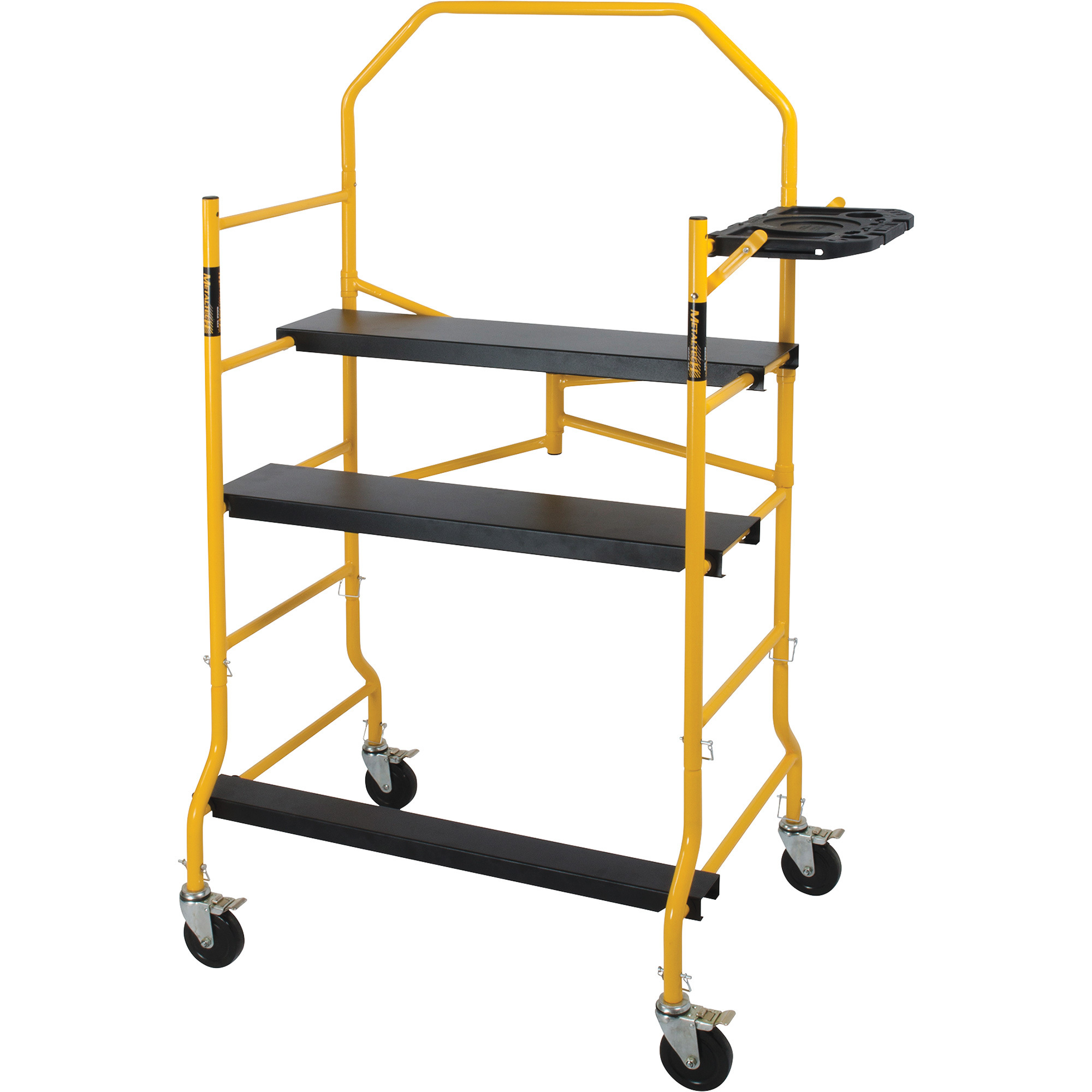 Metaltech Jobsite Series Complete 5ft. Folding Scaffold, 900-Lb. Capacity, 50-1/2in.W x 31in.D x 75-1/2in.H, Model# I-IMIS