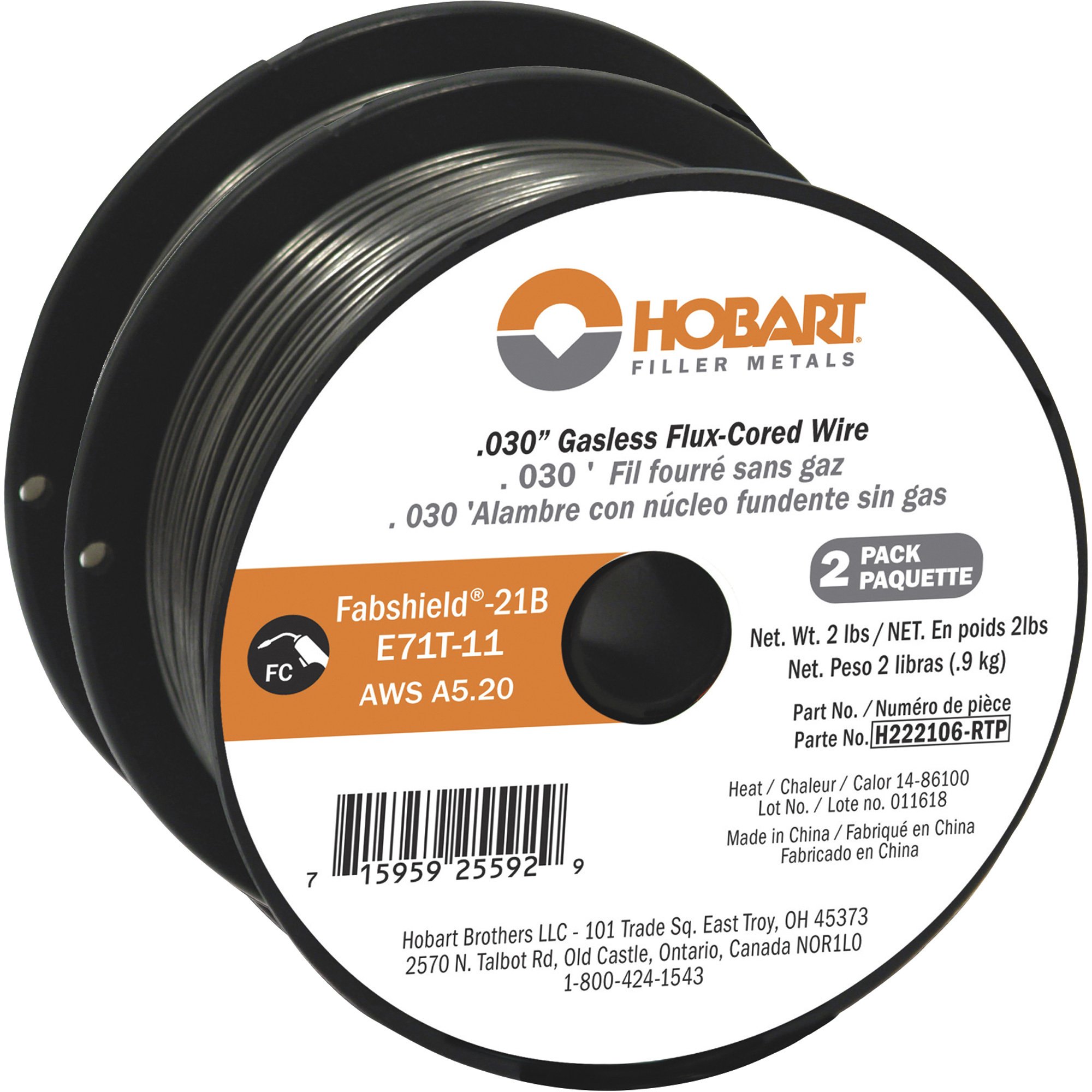 Hobart E71t 11 Carbon Steel Flux Cored Welding Wire Northern Tool 2057