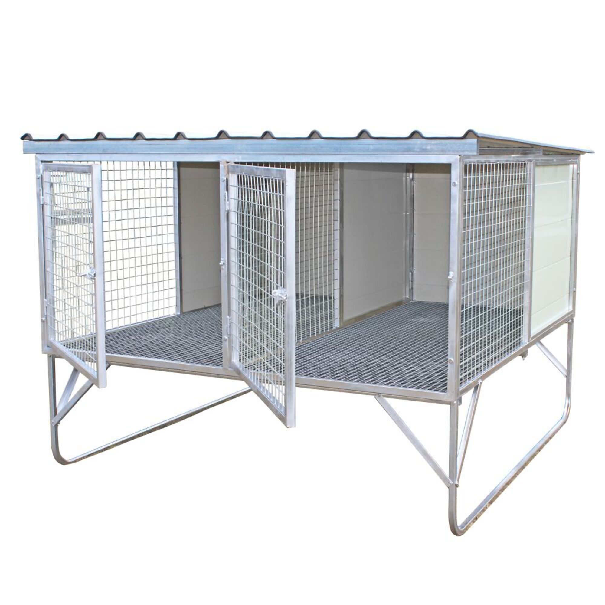 Farm & Yard, Raised Safety Kennel for Dogs - Double (2-Bay), Model  9360299000046 | Northern Tool