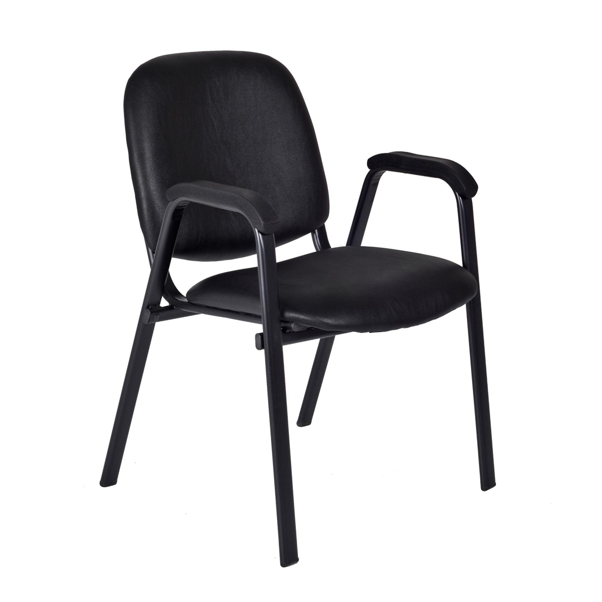 Regency Furniture, Ace Vinyl Guest Stacking Chair with Arms Black, Included (qty.) 1 Model# 2125LBK