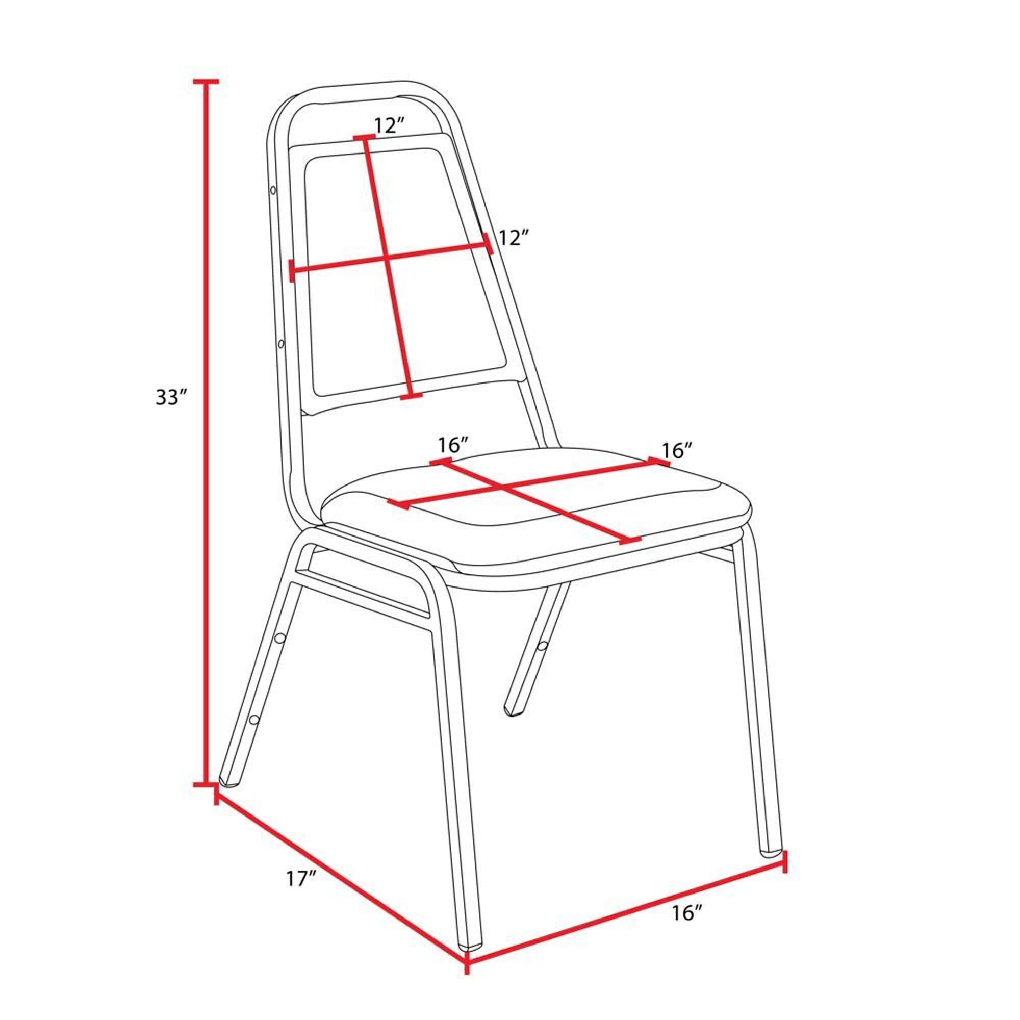 Regency Furniture, Dining Cushioned Restaurant Stackable Chair Black