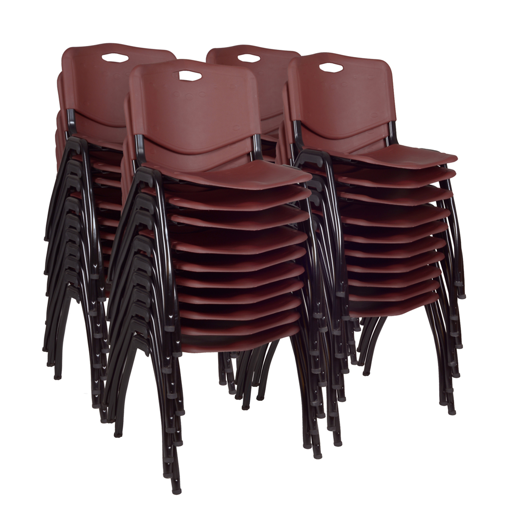 Regency Furniture, Lightweight Stackable Breakroom Chair Burgundy, Included (qty.) 40 Model# 4700BY40PK