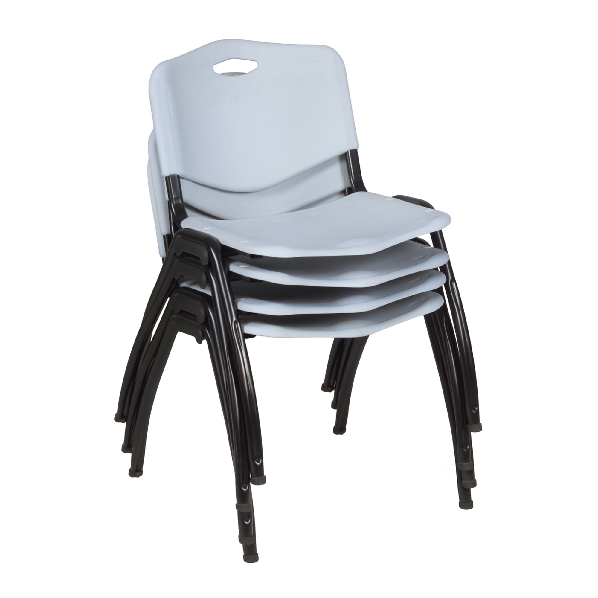Regency Furniture, Lightweight Stackable Sturdy Breakroom Chair Grey, Included (qty.) 4 Model# 4700GY4PK