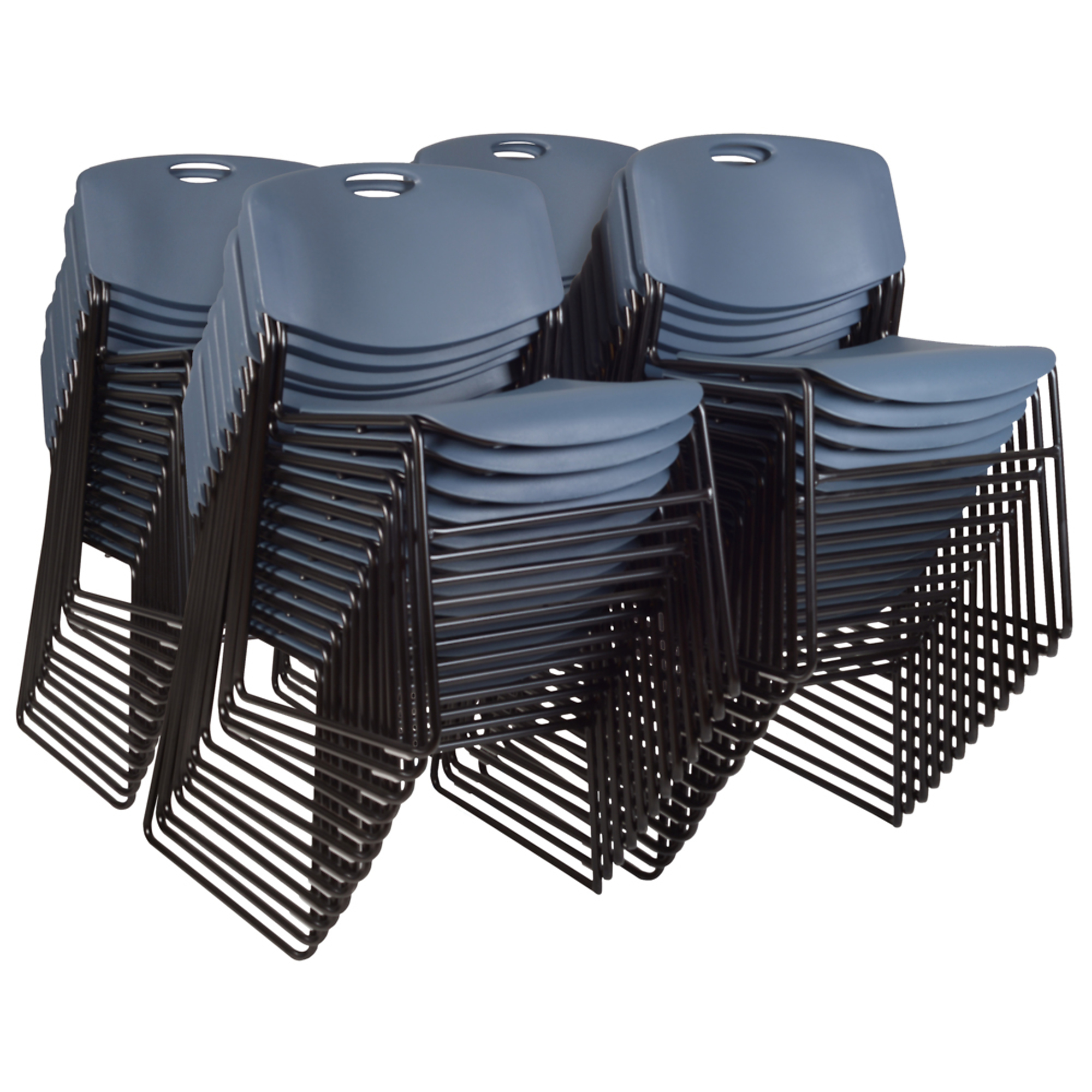 Regency Furniture, Zeng Ultra Compact Armless Stackable Chair Blue, Included (qty.) 50 Model# 4400BE50PK