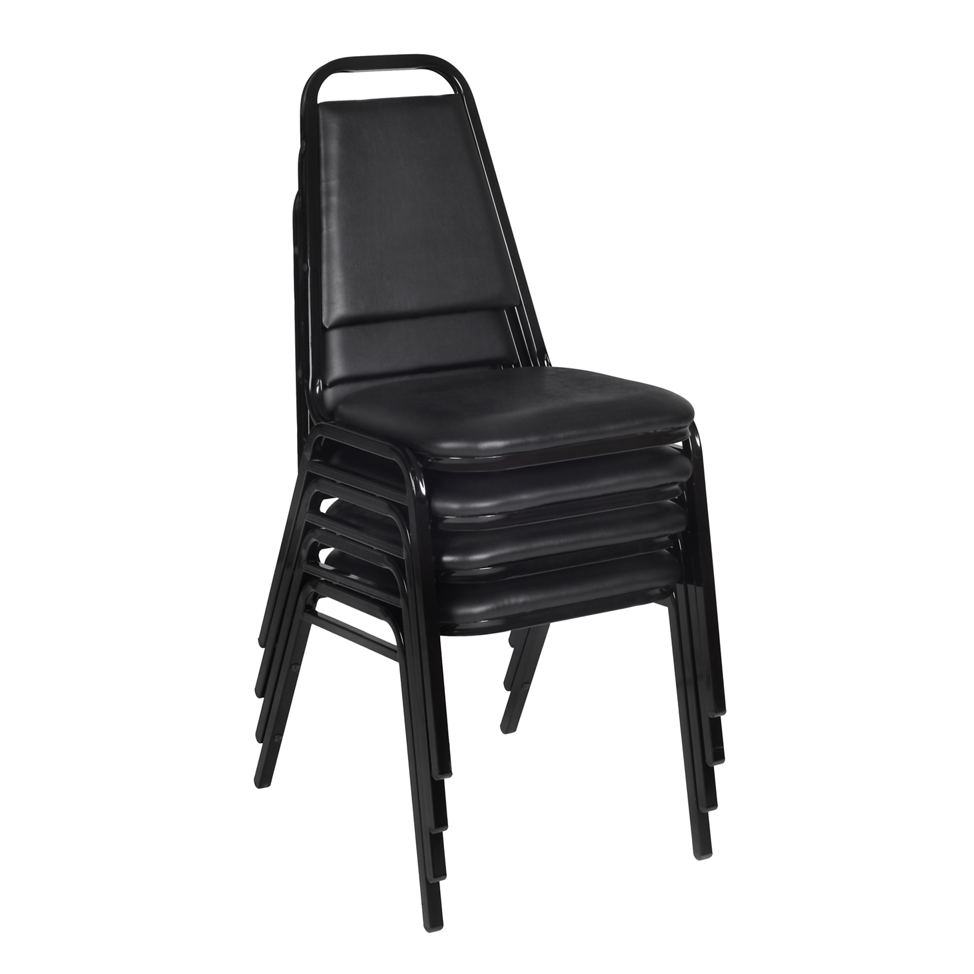 Regency Furniture, Dining Cushioned Restaurant Stackable Chair Black, Included (qty.) 4 Model# 8029BK4PK
