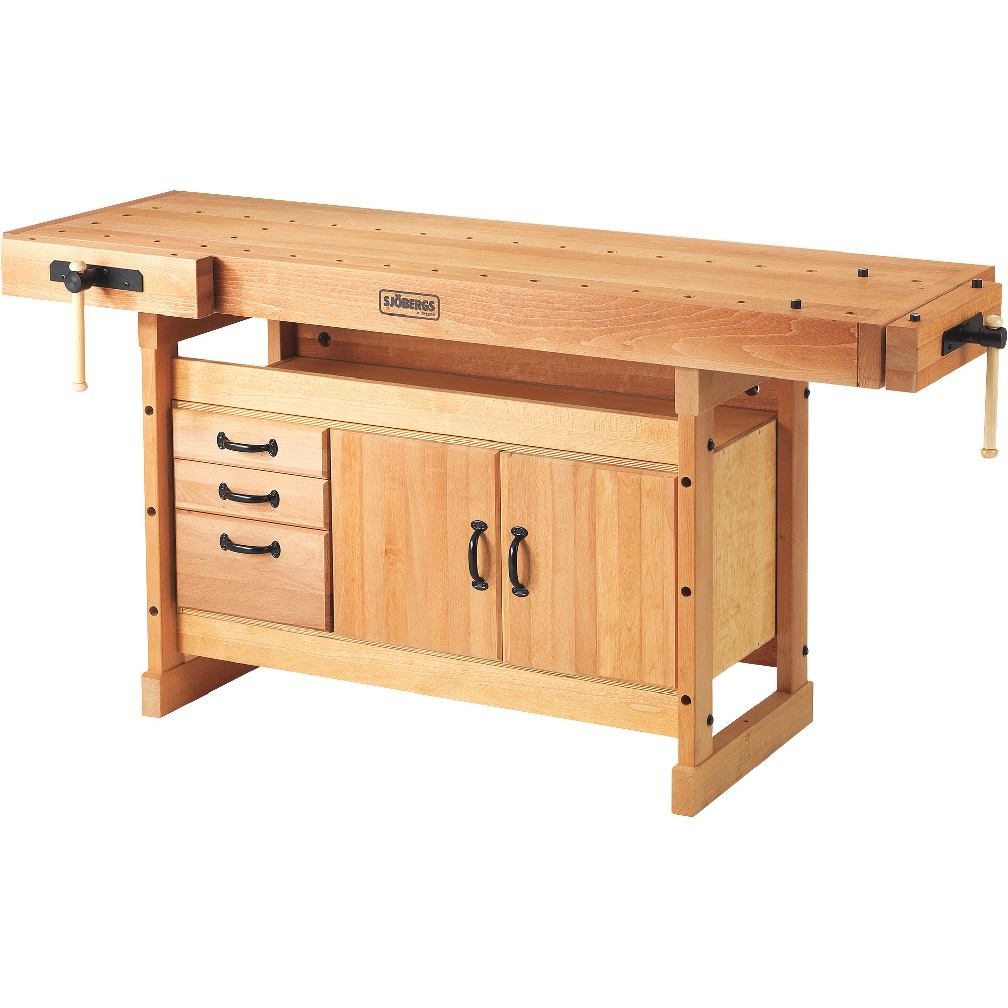 Sjobergs Scandi Plus 1825 Wood Workbench and Cabinet— 73 5/32in.W x 27  15/16in.D x 35 7/16in.H, Model# SJO-66736K | Northern Tool