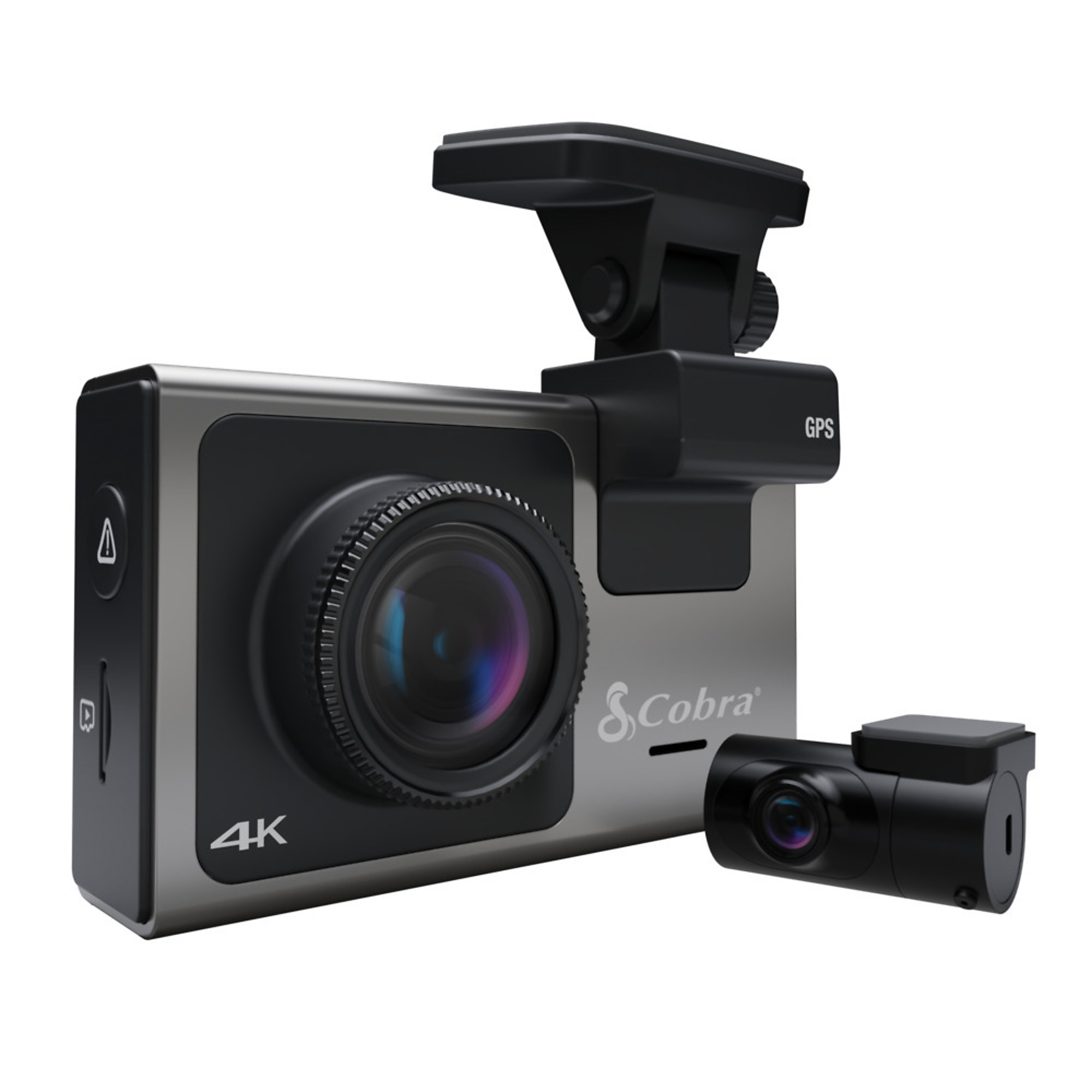 Cobra SC400D DualView Dashcam with GPS, Wi-Fi, Bluetooth, 4K UHD, 3-Channel, Alexa, 3in. Screen, Night Vision, Model# SC400D