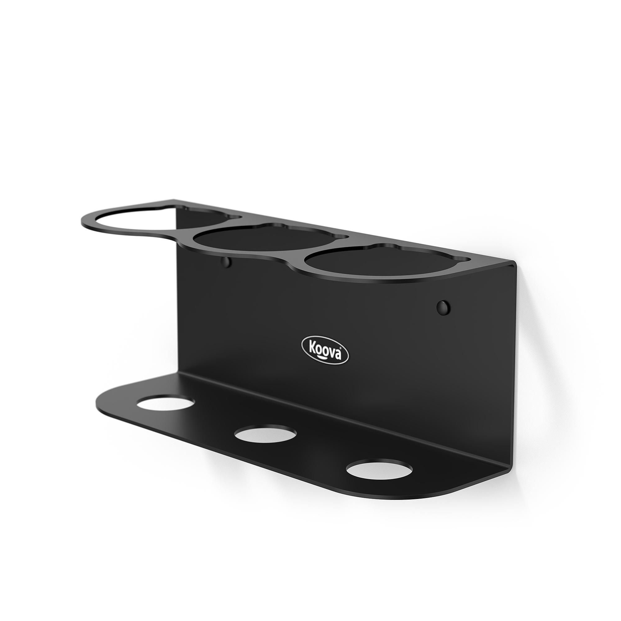 Koova, 3 Spray Can Holder - Wall Mounted, Width 4 in, Height 6 in, Depth 14 in, Model# KV-CAN-3