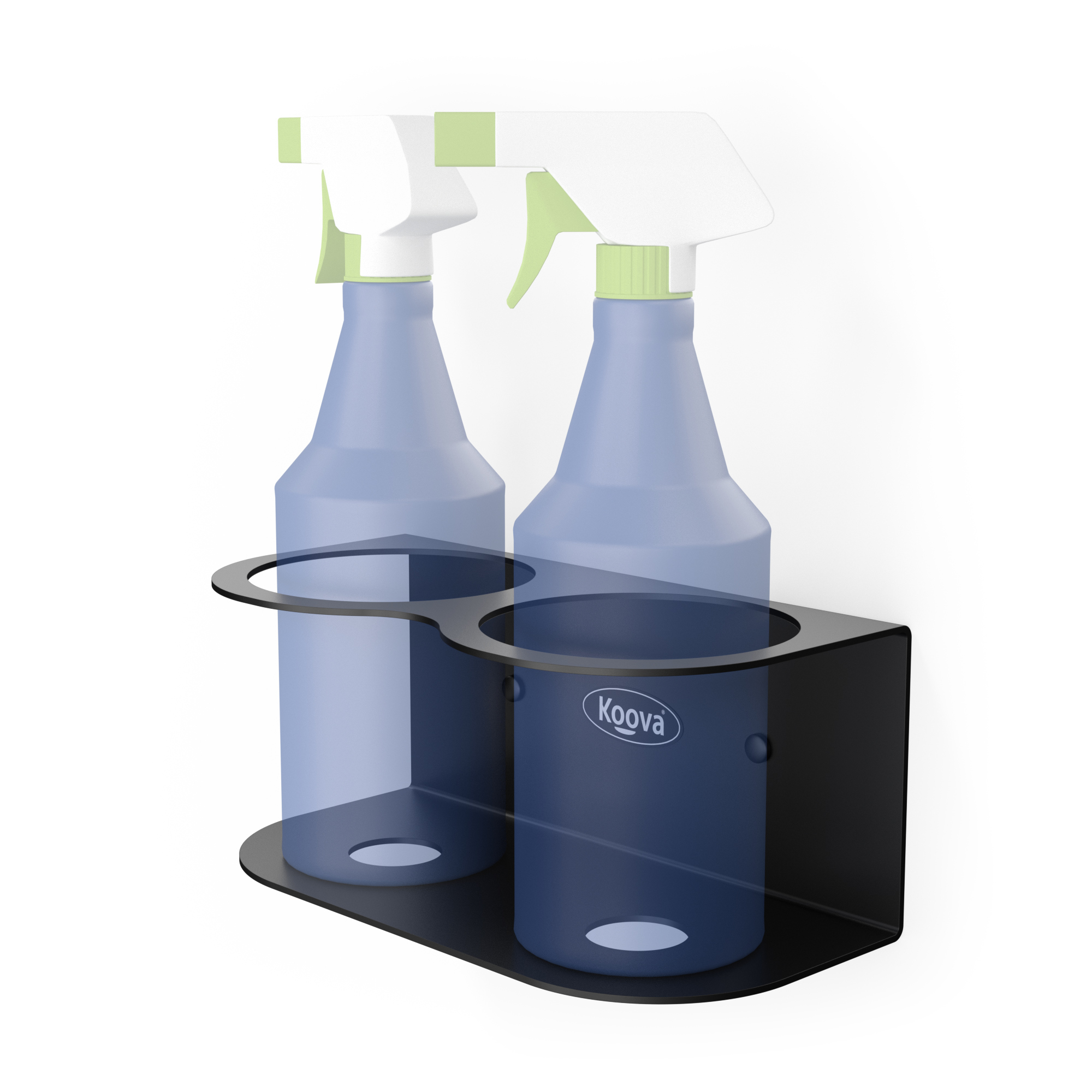 Koova, 2 Spray Bottle Holder - Wall Mounted, Width 4 in, Height 6 in, Depth 14 in, Model# KV-SPRAYB-2