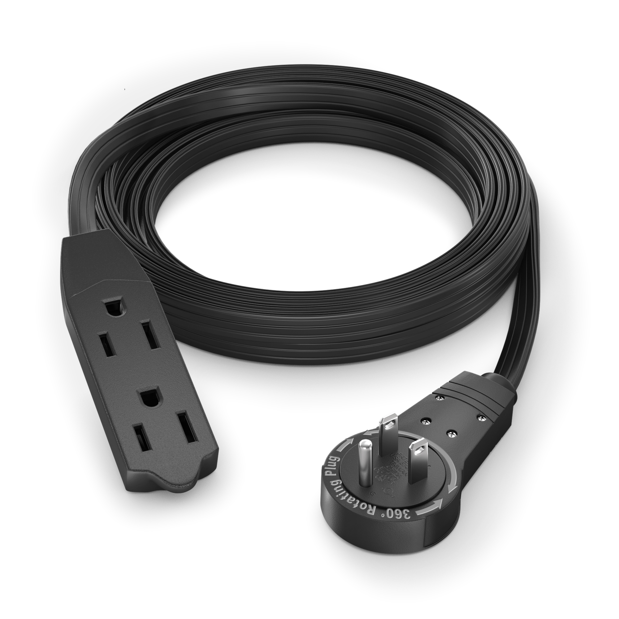 Maximm Cable, 360 Rotating Plug Extension Cord, Cord Length 8 ft, Cable