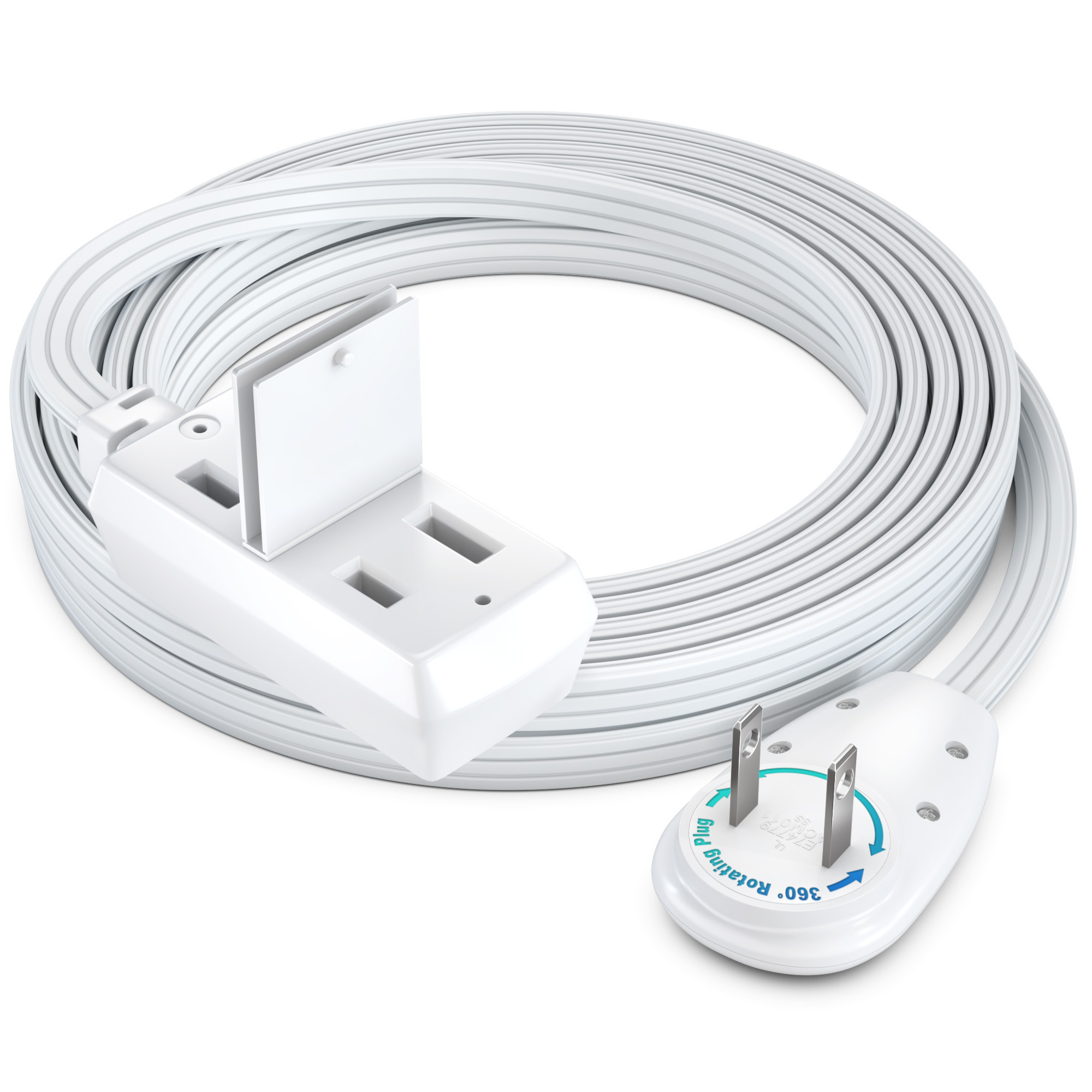 Maximm Cable, 360 Rotating Plug Extension Cord, Cord Length 10 ft