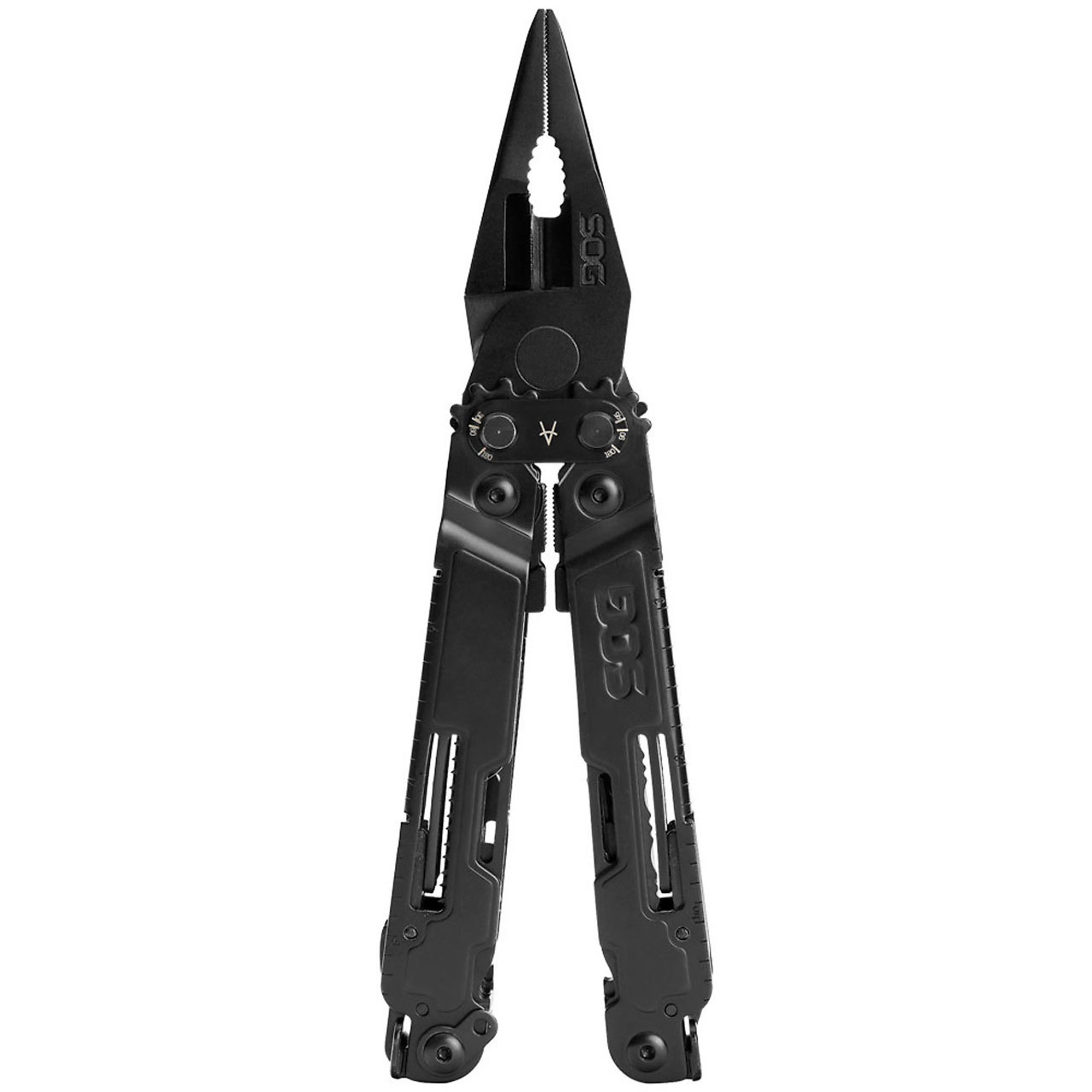SOG PowerAccess Deluxe Multi-Tool - 21 Tools, Black Stainless Steel, Nylon Case, Model# SOG-PA2002-CP