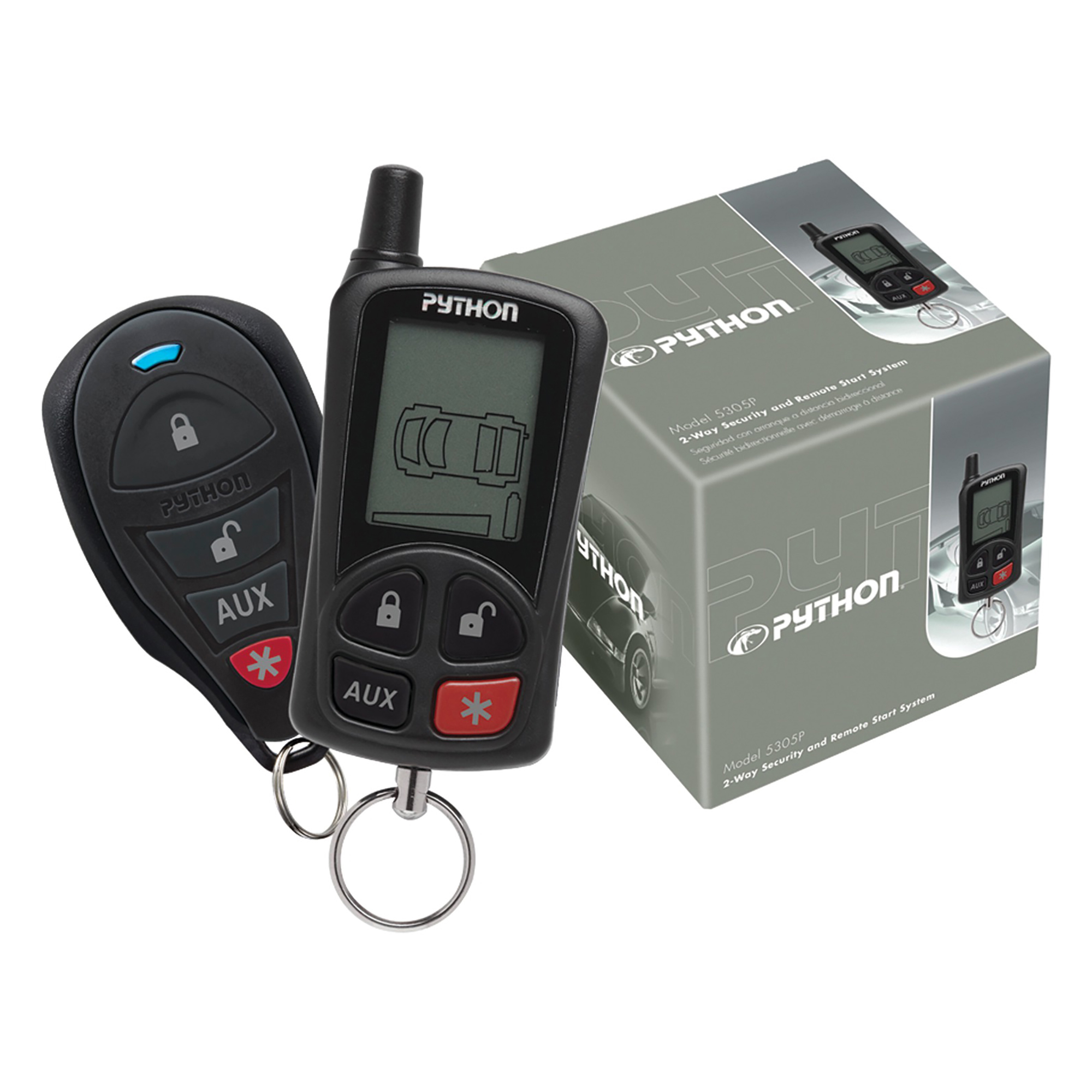 Python 2 Way LCD Security Remote Start System Power Source Battery Model 5305P Northern Tool
