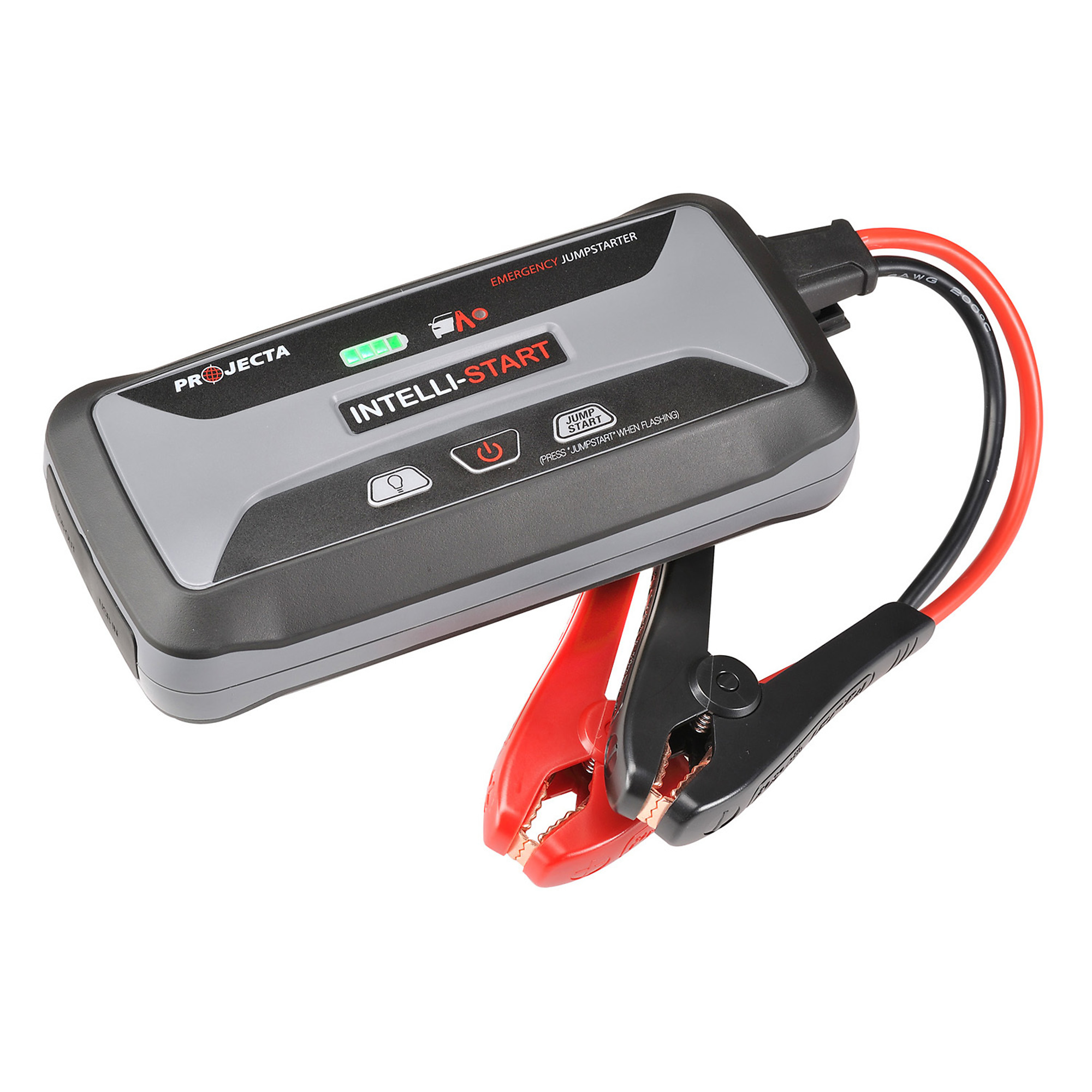 BWI Projecta, IS1220 Jumpstarter Rapid Recharge 7Lgas 4.5Ldiesel, Amps 1200 Volts 12 Model# PJ-IS1220-2
