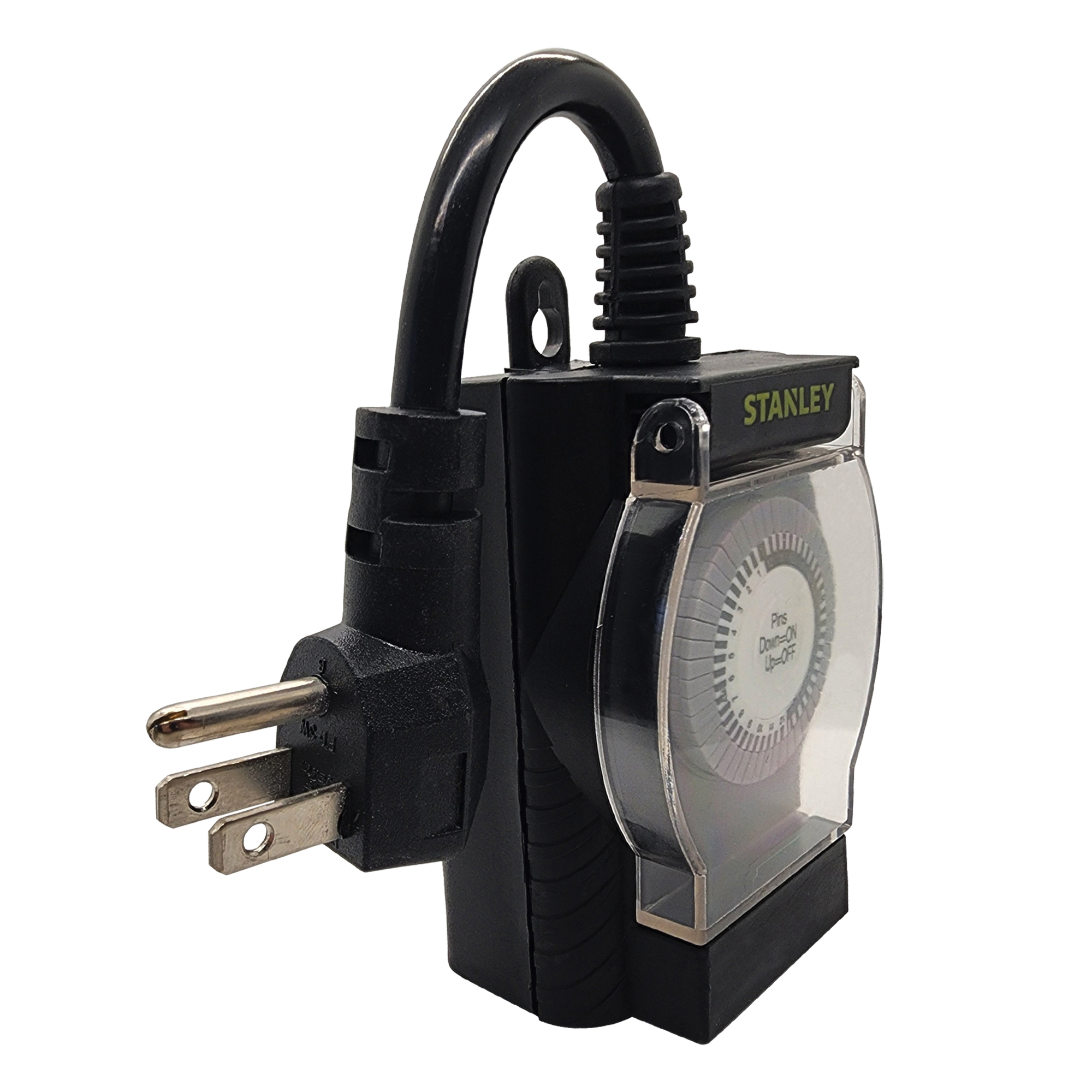 Stanley TIMEIT, Outdoor Twin-Outlet 24-Hour Mechanical Timer, Cord ...