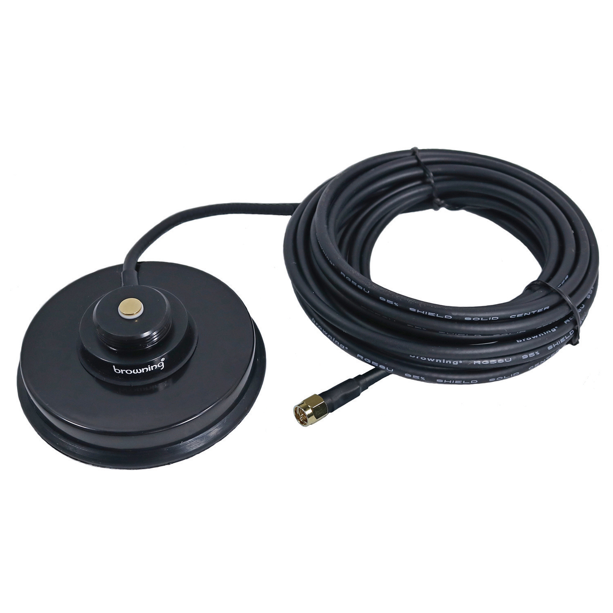 Browning Premium, 3.63in. NMO Mount w/Rubber Boot SMA-Male Connector, Model# BR-1035-SMA